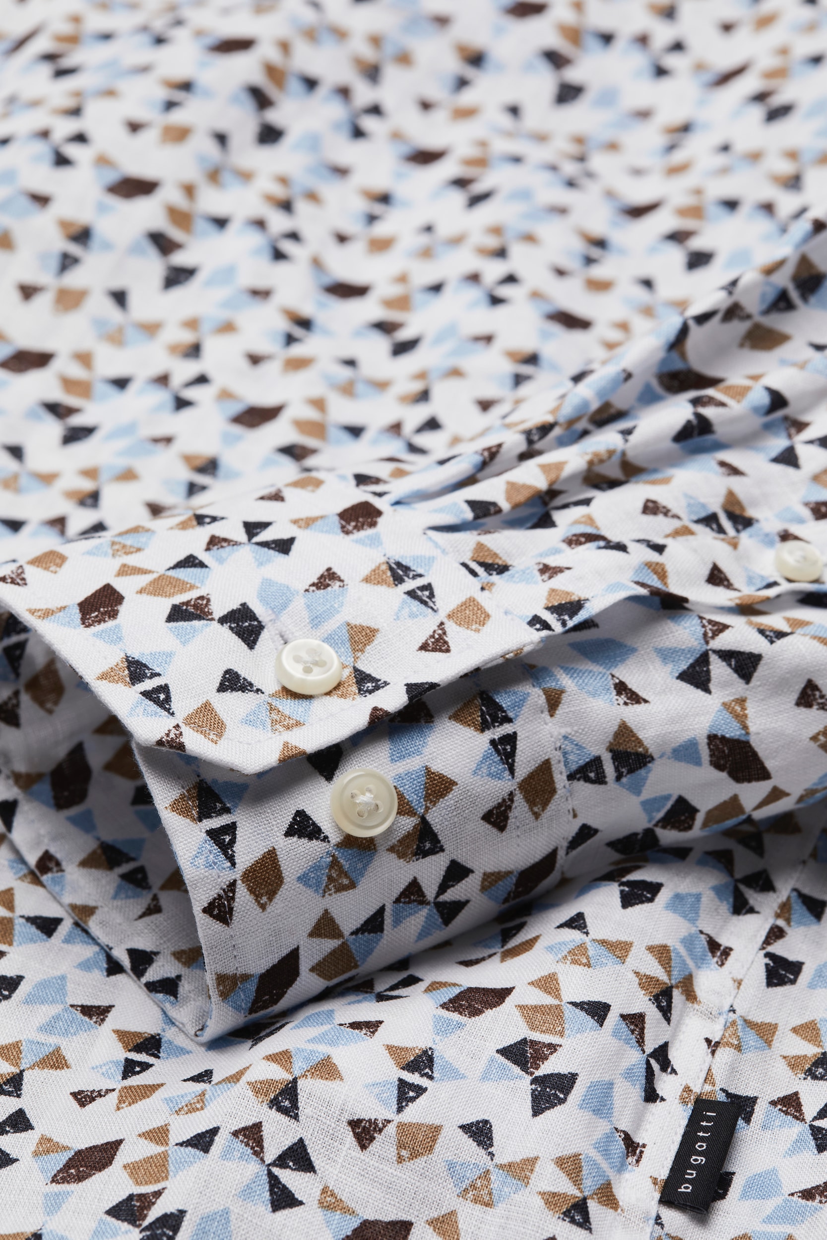 bugatti Chemise à manches longues aus 100 % Leinen