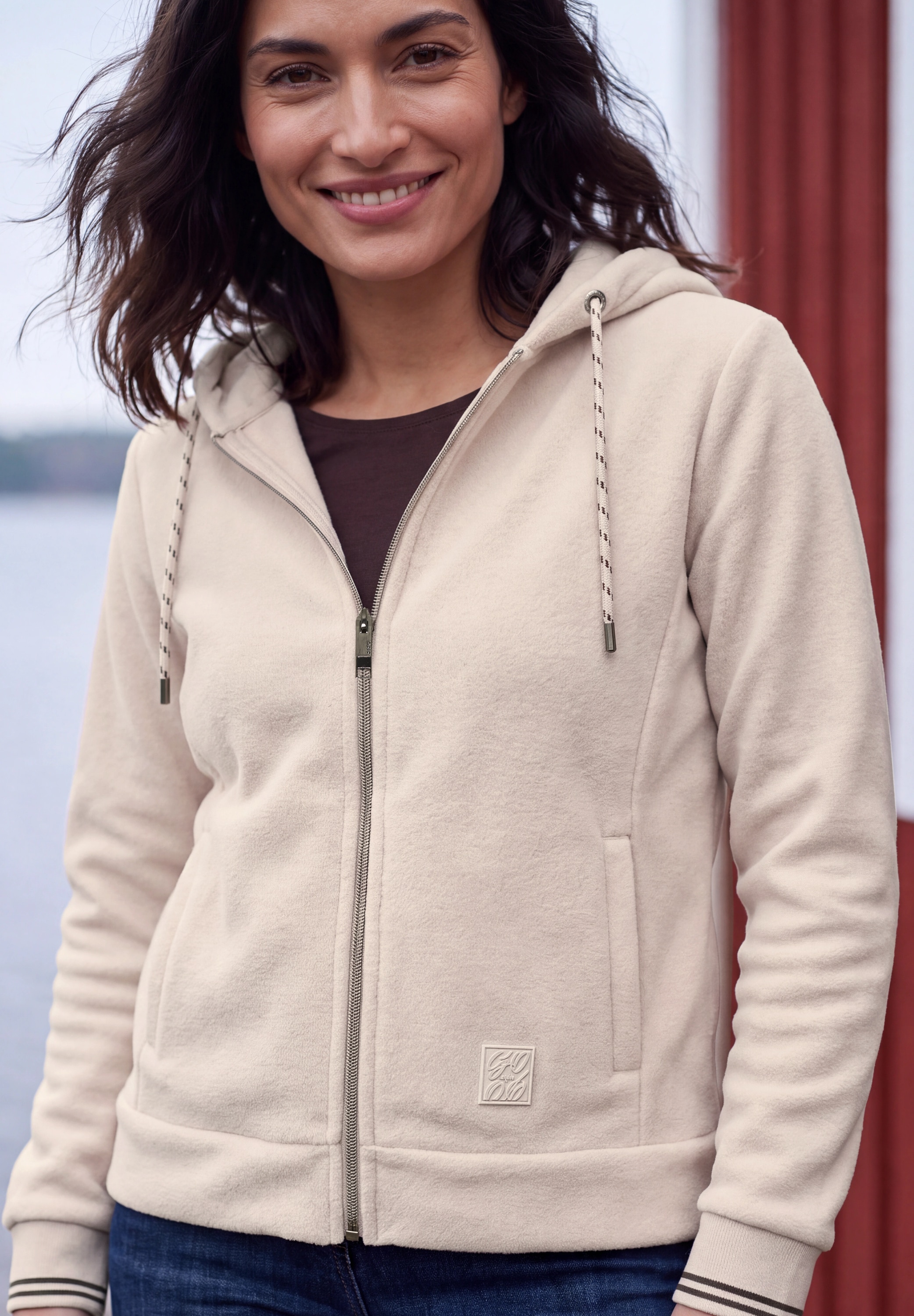 Cecil Fleecejacke mit Kapuze Langarm Fleece Jacke mit Kapuze