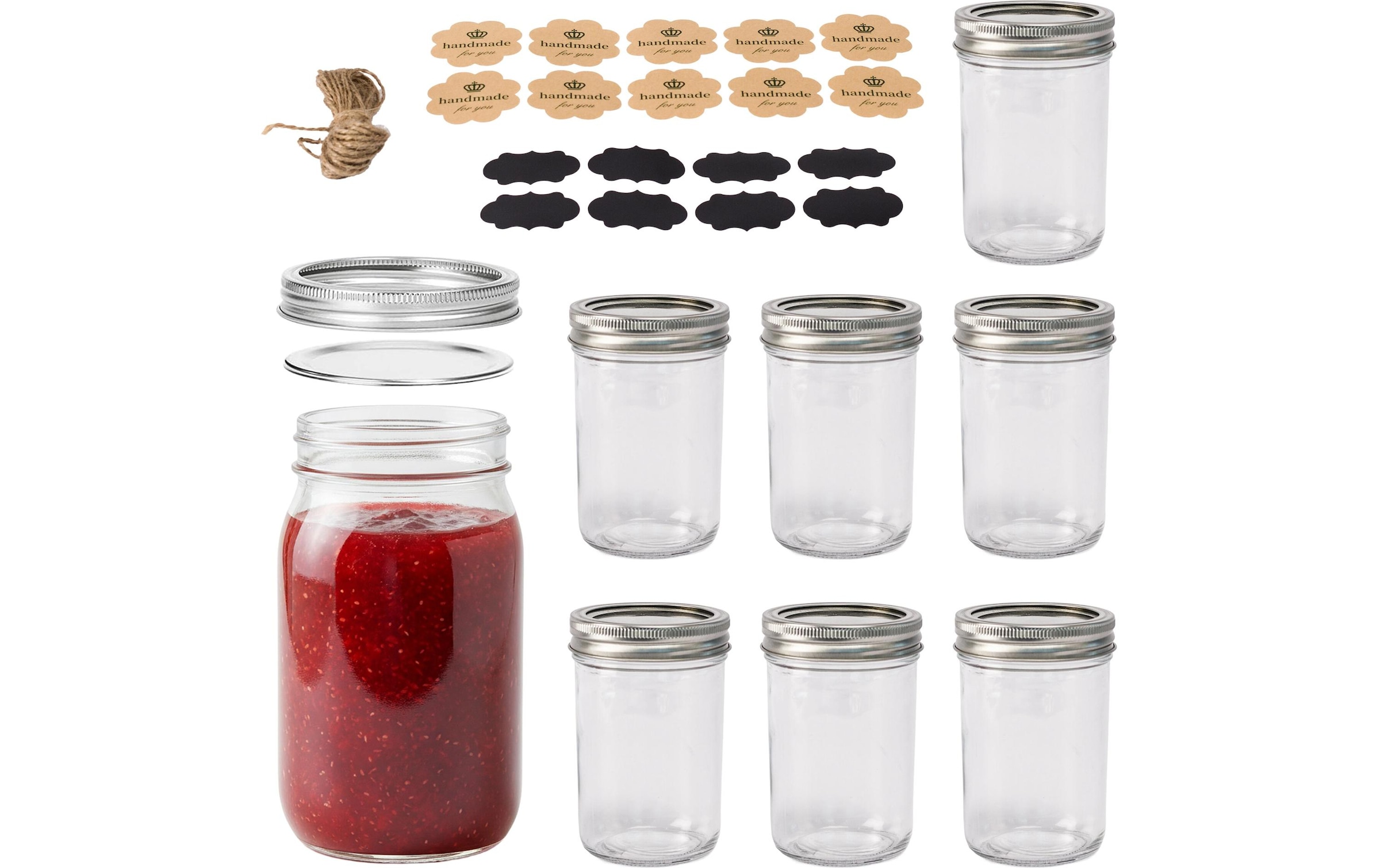 relaxdays Pot de conservation »500 ml, 8 Stück«