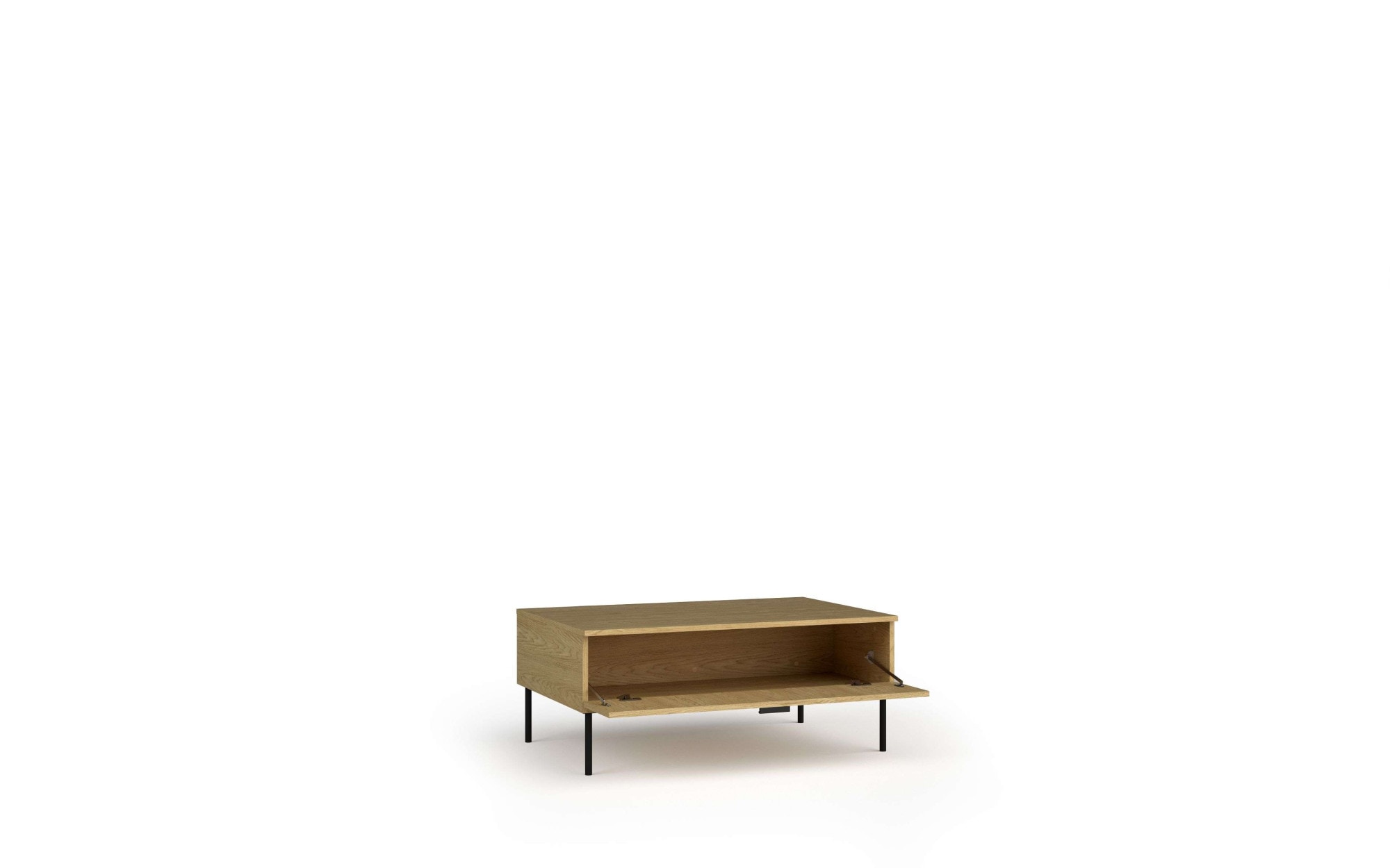 Home affaire Table basse »BELLOT Kaffeetisch mit viel Stauraum, 100x66cm, modernes Design« Beistelltisch mit zusätzlichen Aufbewahrungsschränken, goldene Akzente