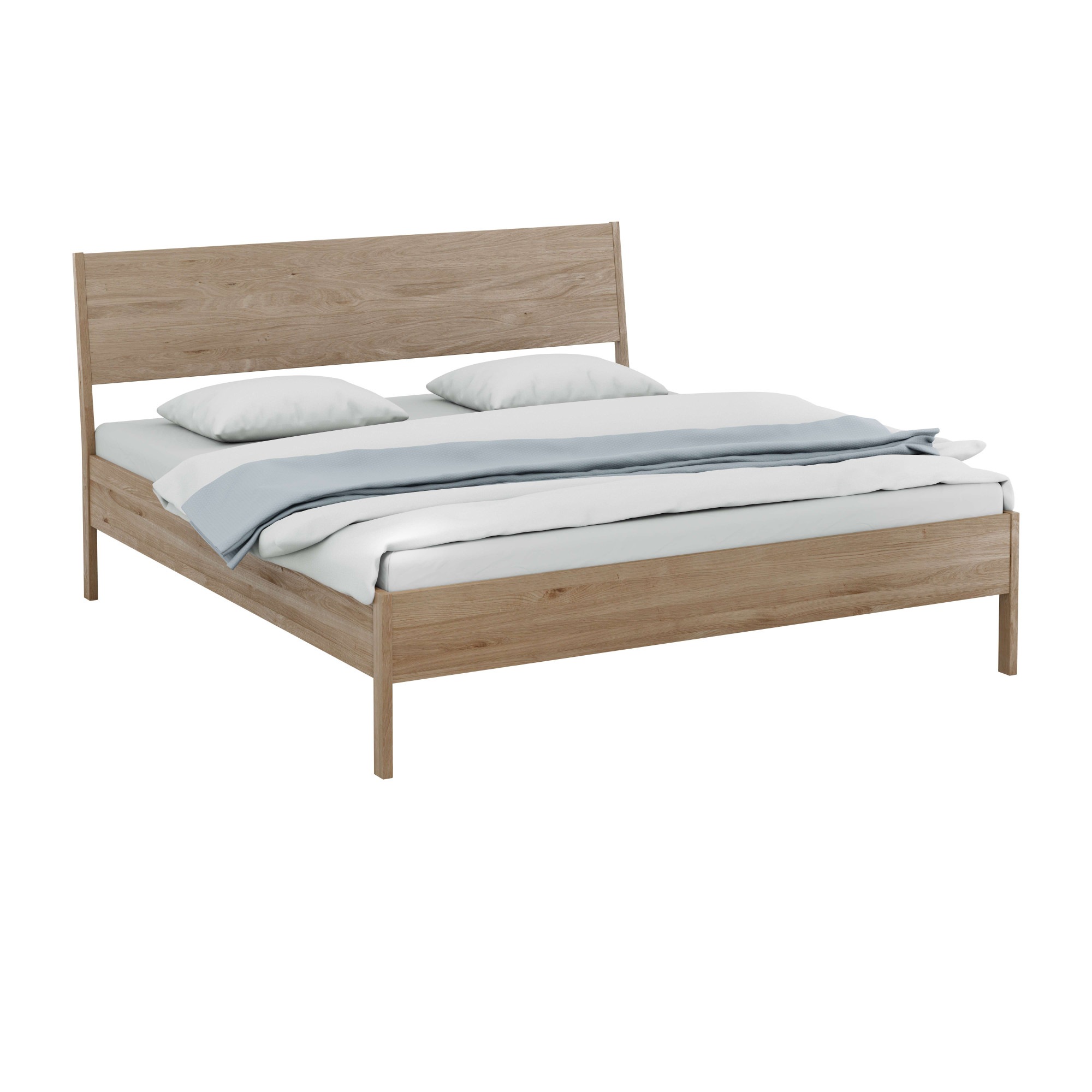 Home affaire Lit »Nord, Bettgestell, Eichefurnier« skandinavisches und minimalistisches Design, natürliche Eleganz