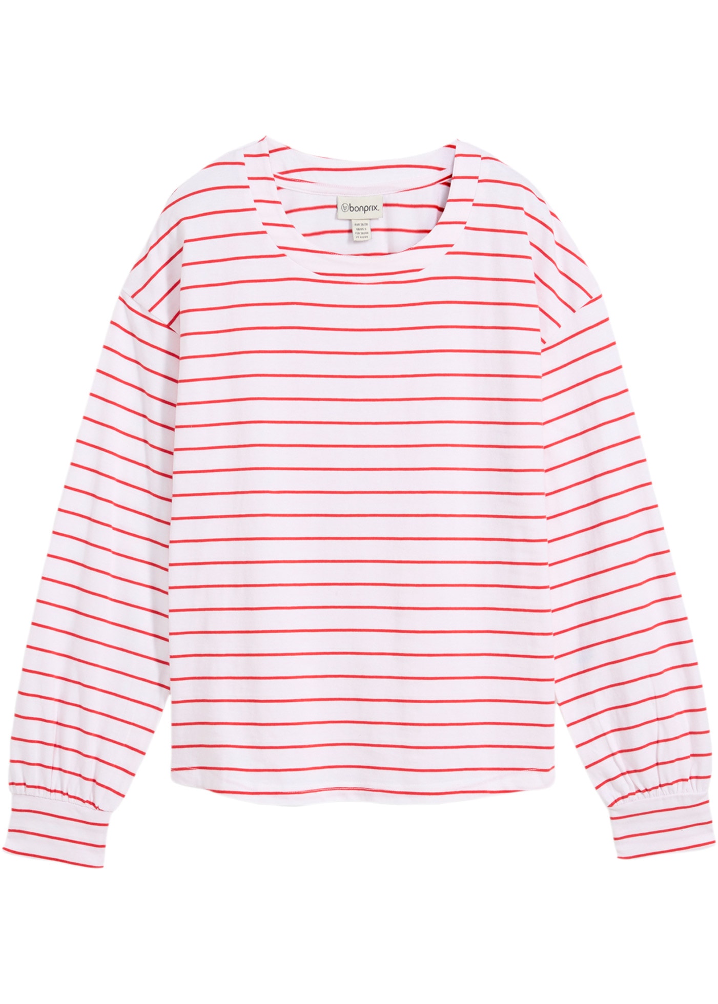 bonprix T-shirt à manches longues 1 lockere Passform mit überschnittenen Schultern, mit Ballon-Ärmeln