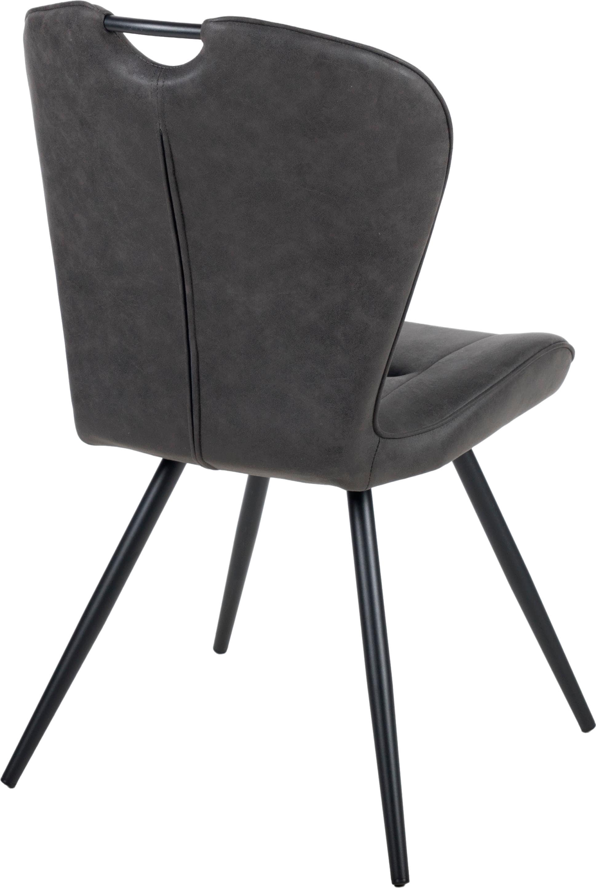 Duo Collection Chaise de salle à manger »Zoe Esszimmerstuhl, 4er-Set« (Ensemble) 4 cuisrevêtement robuste en tissu ou microfibre, avec poignée