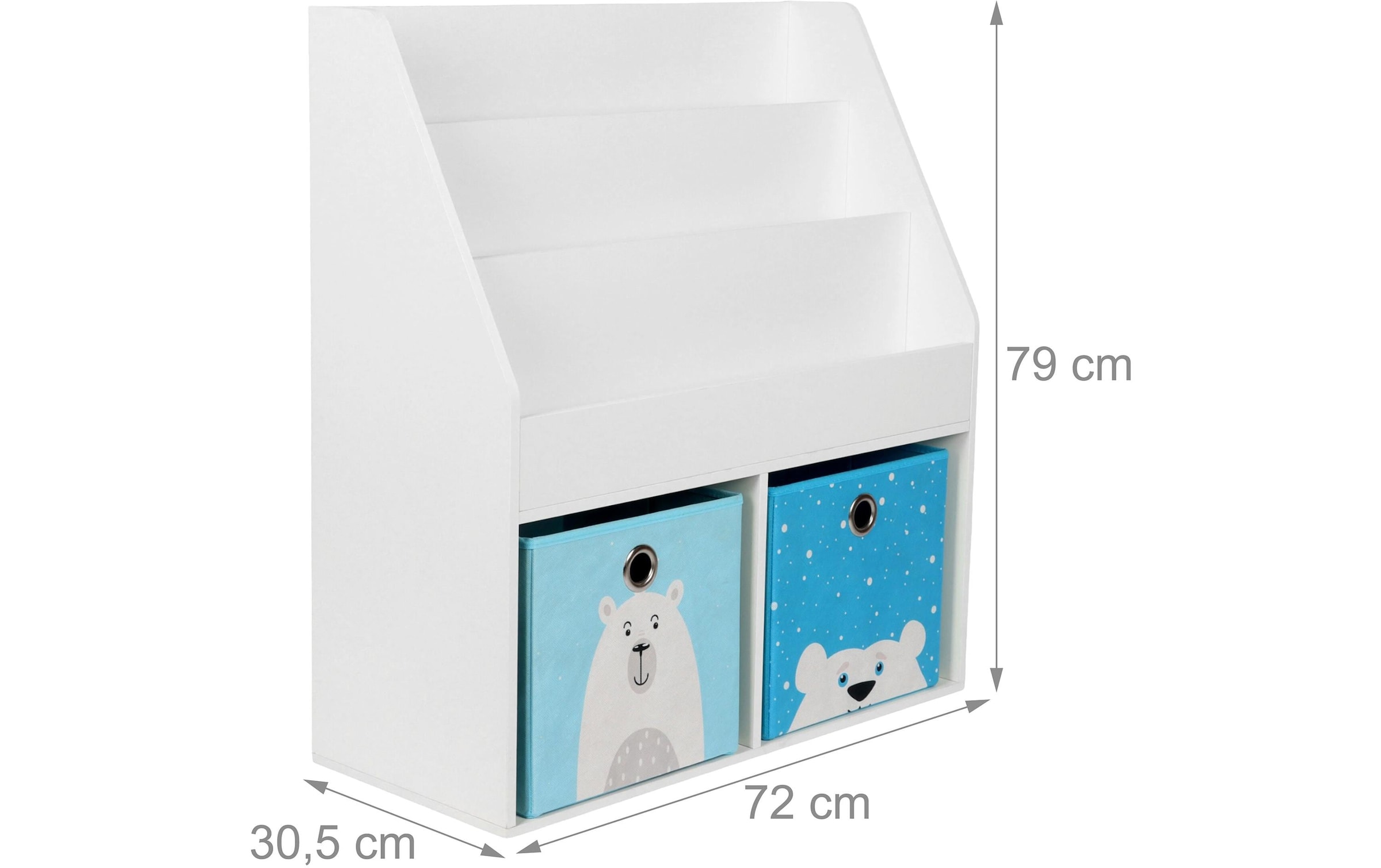 relaxdays Étagère à livres »für Kinder 79 x 72 x 30,5 cm«