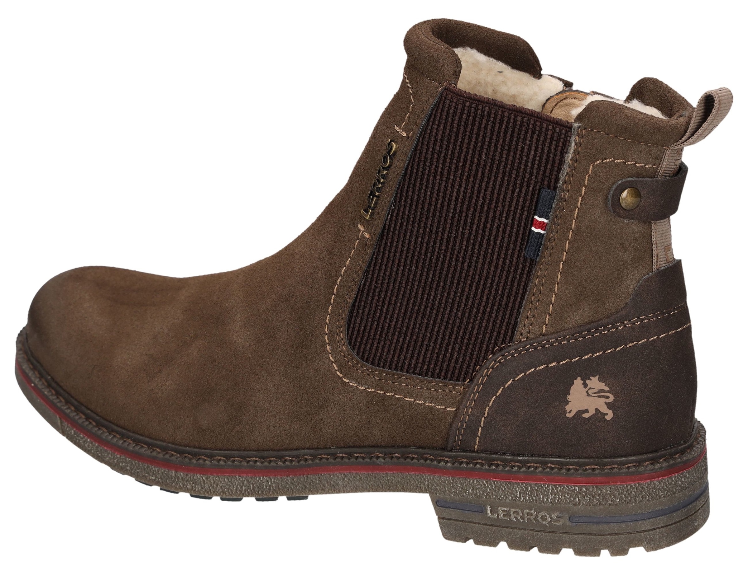 LERROS Bottines chelsea  bottes à enfiler, avec fermeture éclair, bottes d'hiver avec doublure chaude