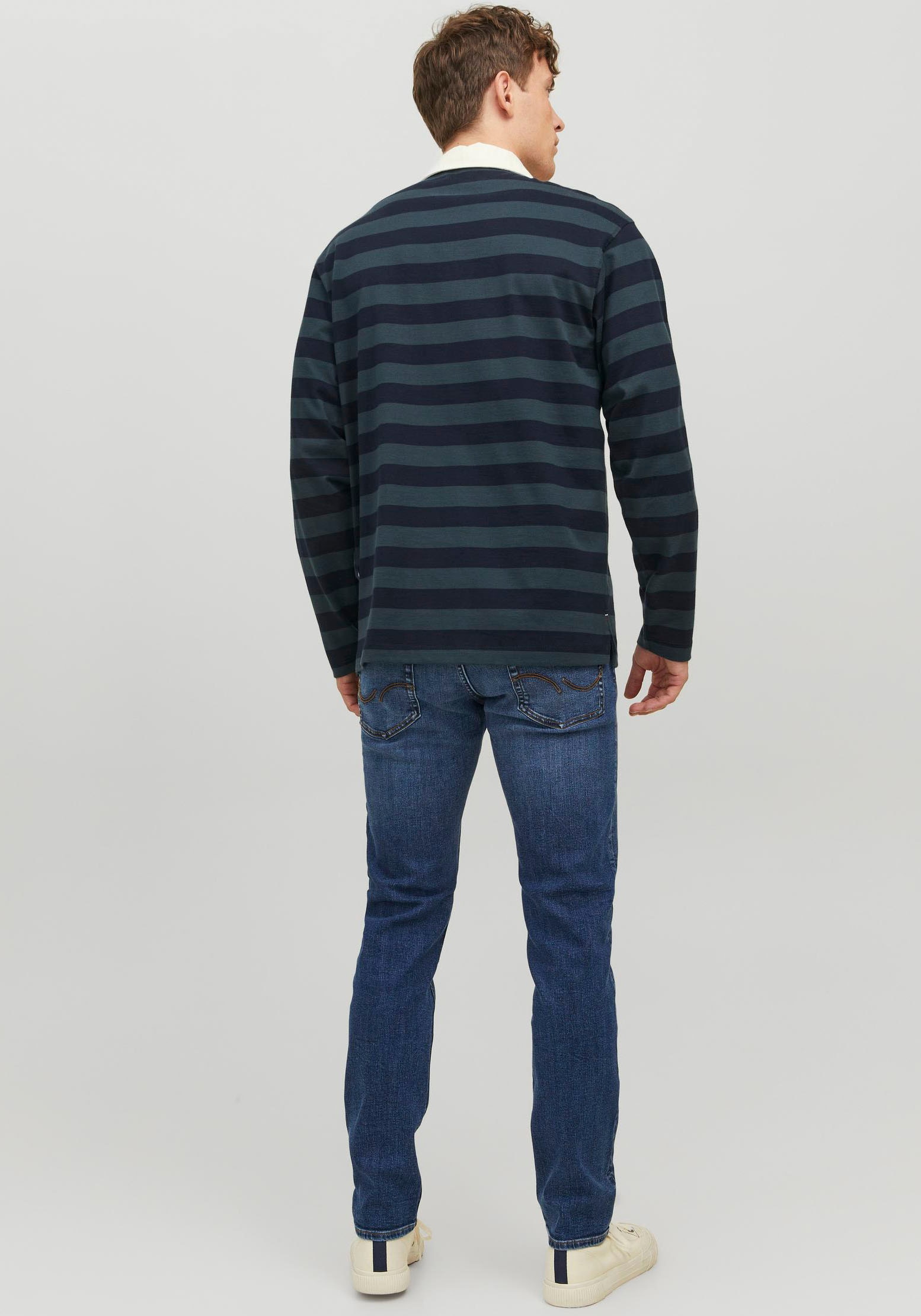 Jack & Jones Slim-fit-Jeans »JJIGLENN – Jeans mit Stretch und figurbetonter Silhouette« Used, modisch, slim fit, Denim/Jeans