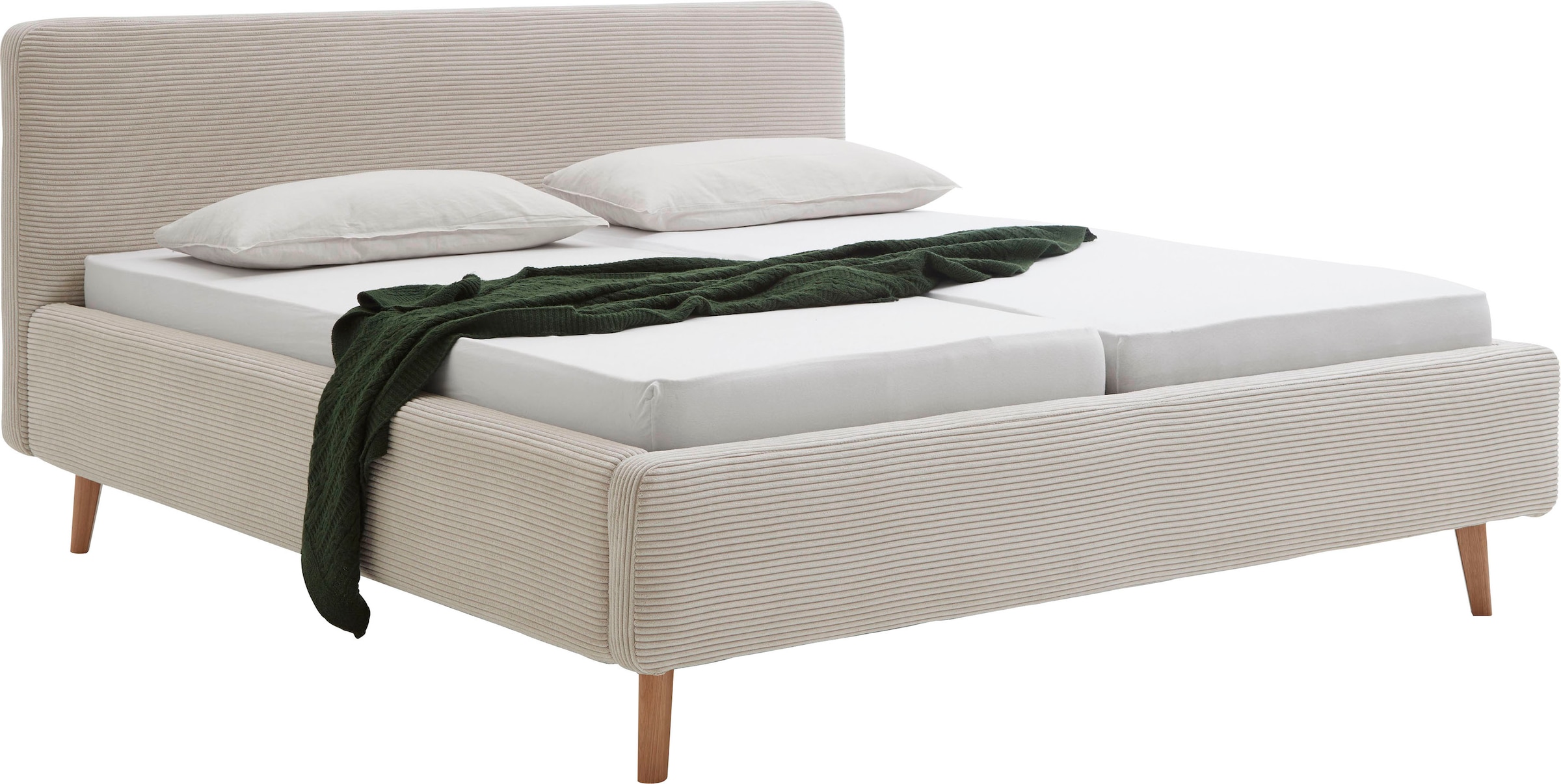 meise.möbel Lit rembourré »MATTIS, Bett wahlweise mit Bettkasten, Cord« Surfaces de couchage : 120x200cm, 140x200cm, 160x200cm & 180x200cm