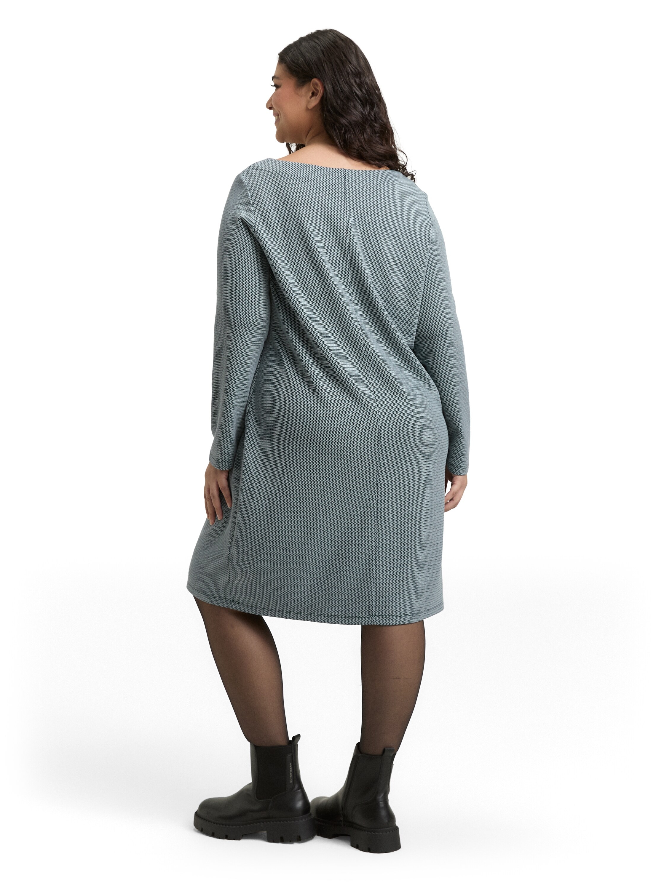 TOM TAILOR PLUS Mini-robe mit Jacquard Struktur