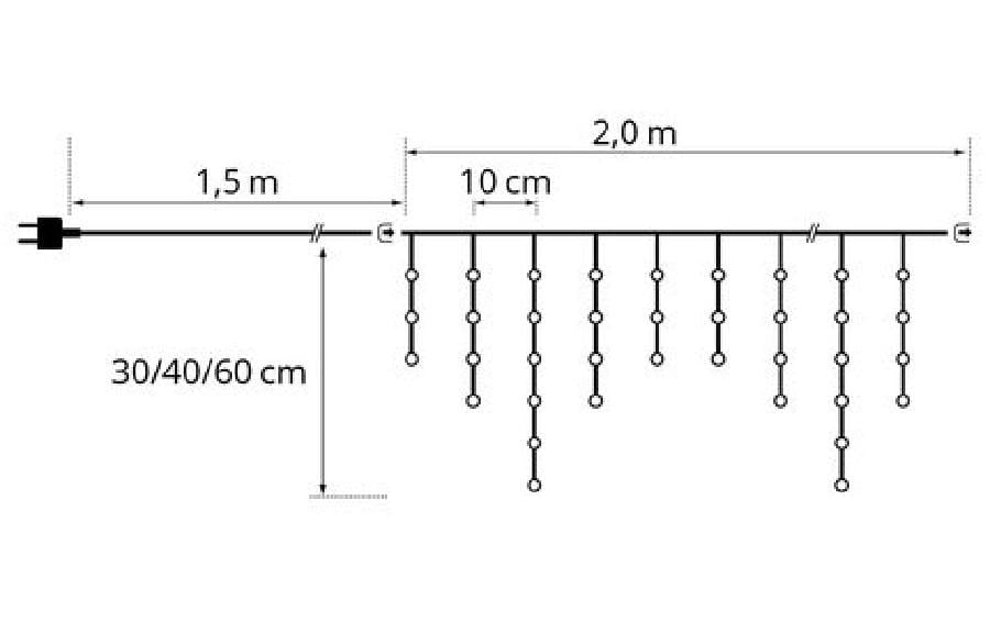 STT LED-Lichtervorhang »Ice Light 80«