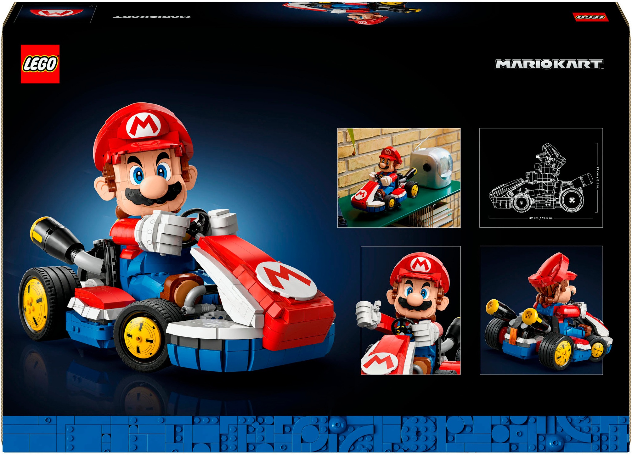 LEGO® Konstruktionsspielsteine »Mario Kart: Mario & Standard-Kart (72037), LEGO Super Mario« Made in Europe