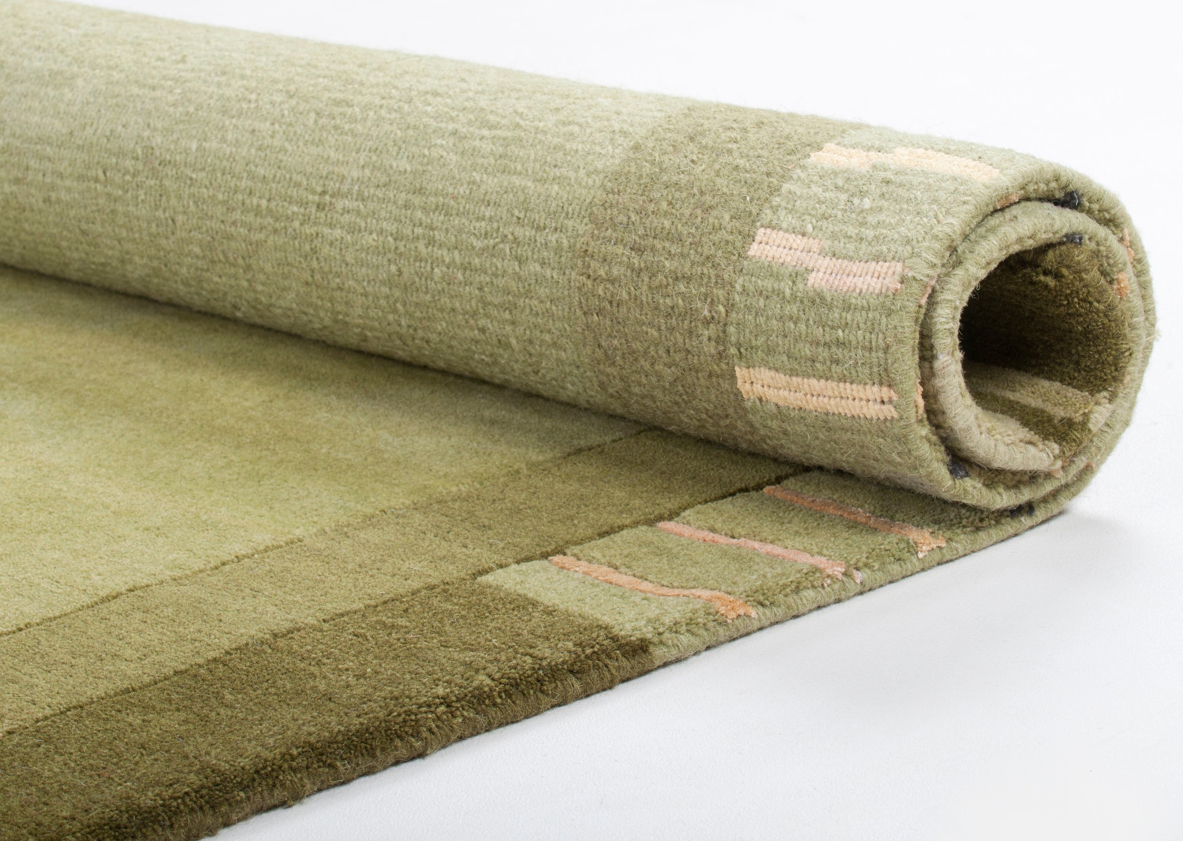 THEKO Tapis en laine »Kailash 110« Rectangulaire 20 mm Höhe reine Wolle, handgeknüpft, mit Bordüre