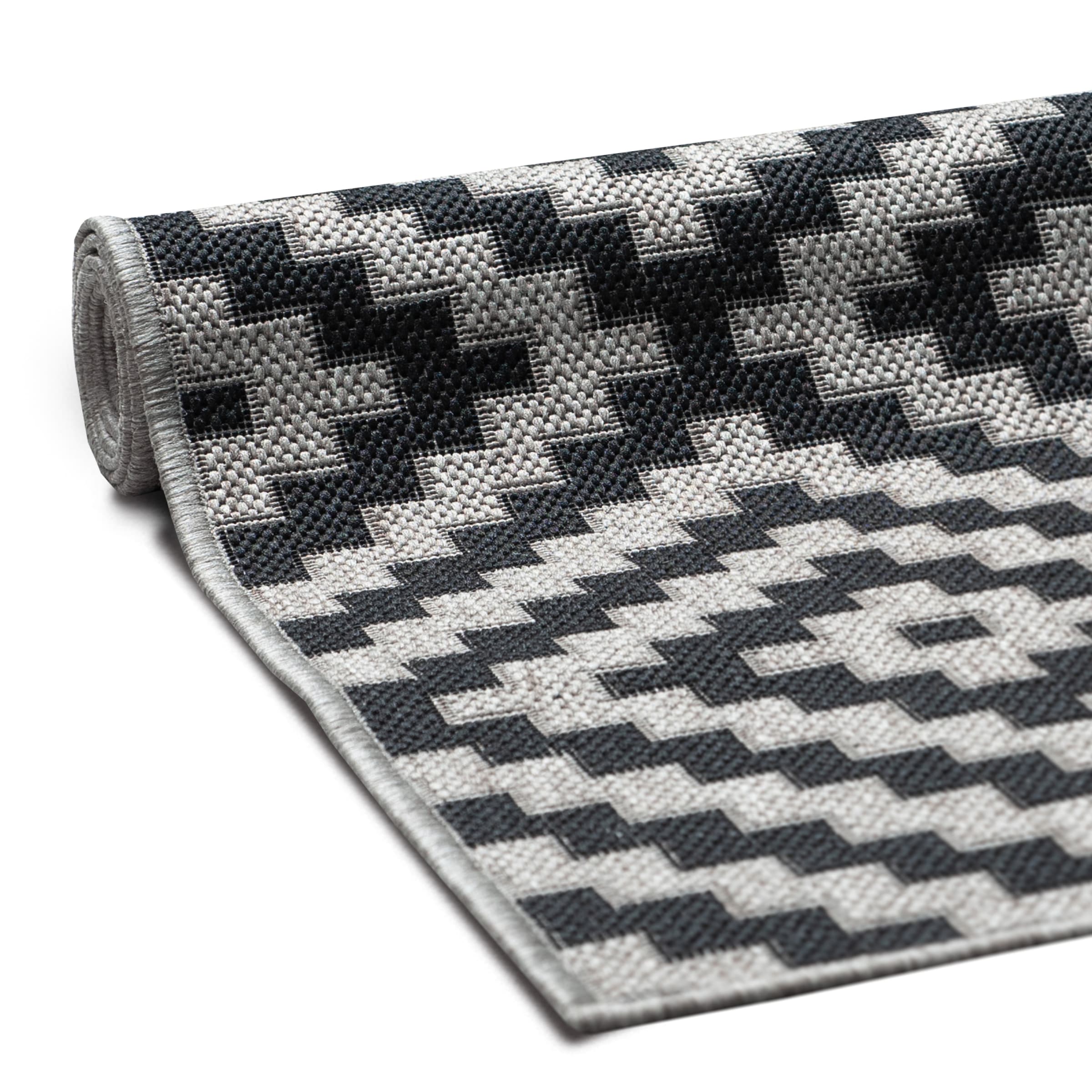 my home Tapis »Cordoba auch als Läufer erhältlich« Rectangulaire 3 mm Höhe In- und Outdoor geeignet, Sisal-Optik, Wetterfest & UV-beständig, Boho