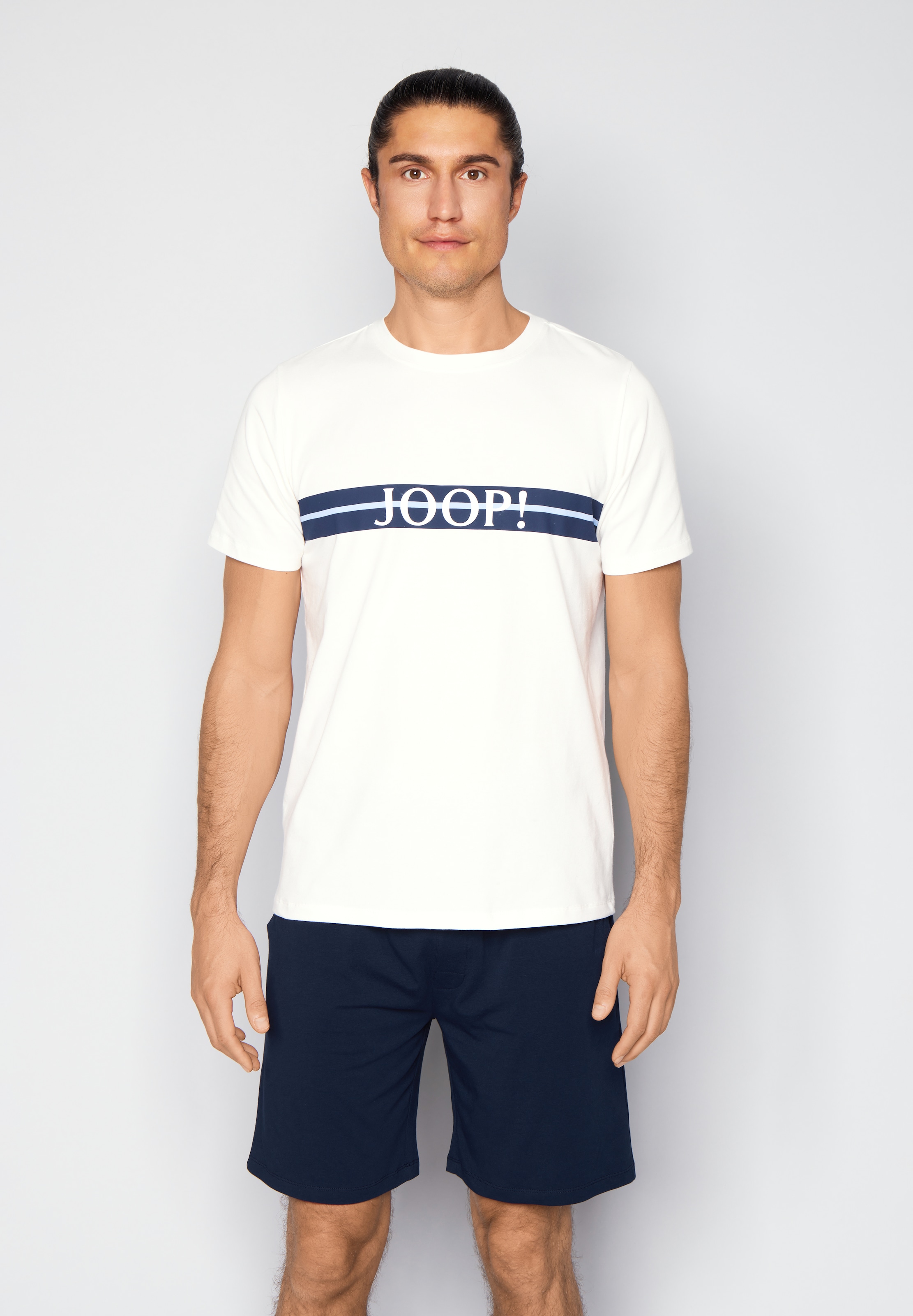 JOOP! Shorty »Core« 2 pièces mit kurzem Arm, Rundhalsausschnitt und seitlichen Taschen