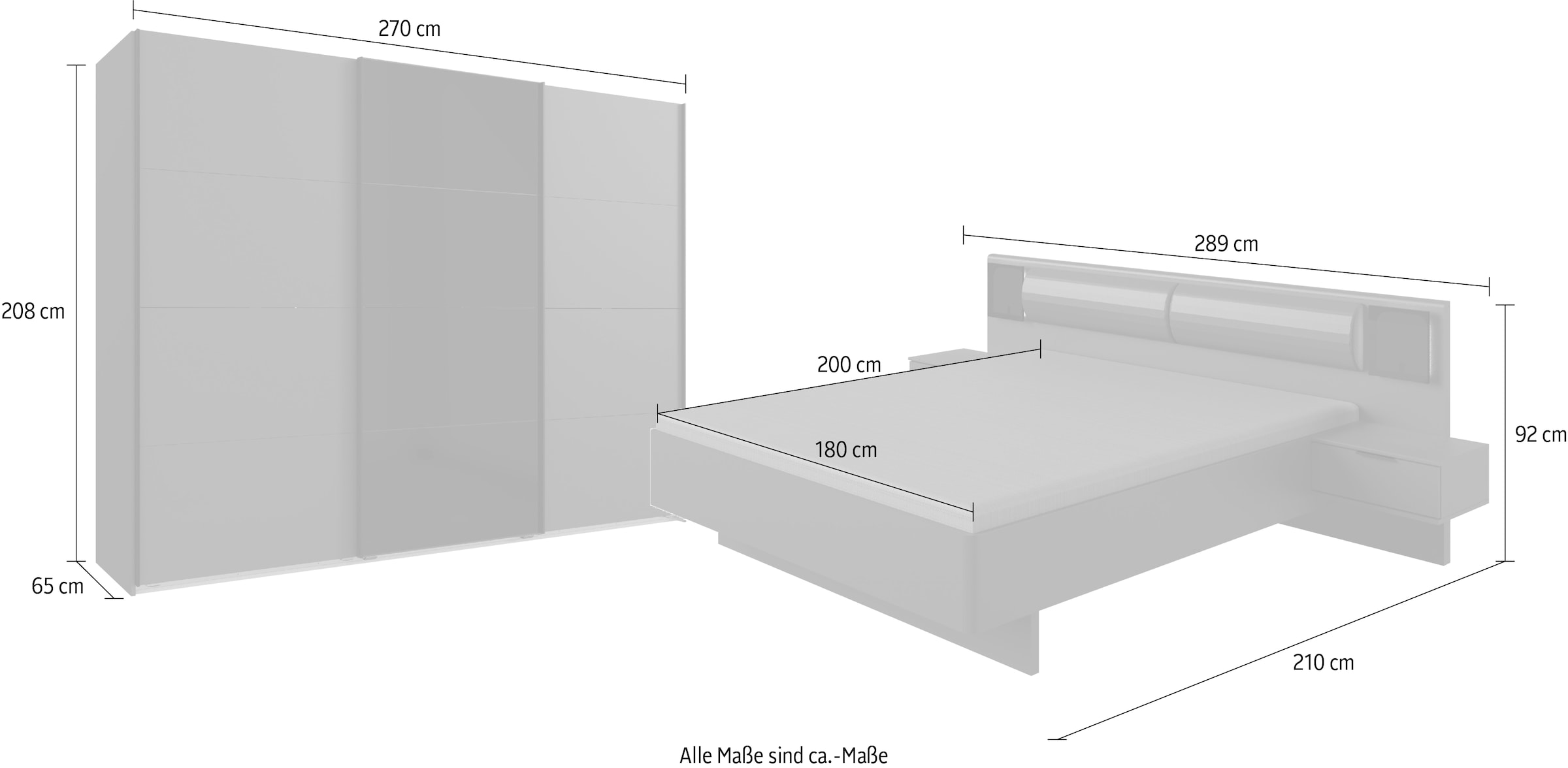 Wimex Schlafzimmer-Set »Barcelona« 4-teiliges Set