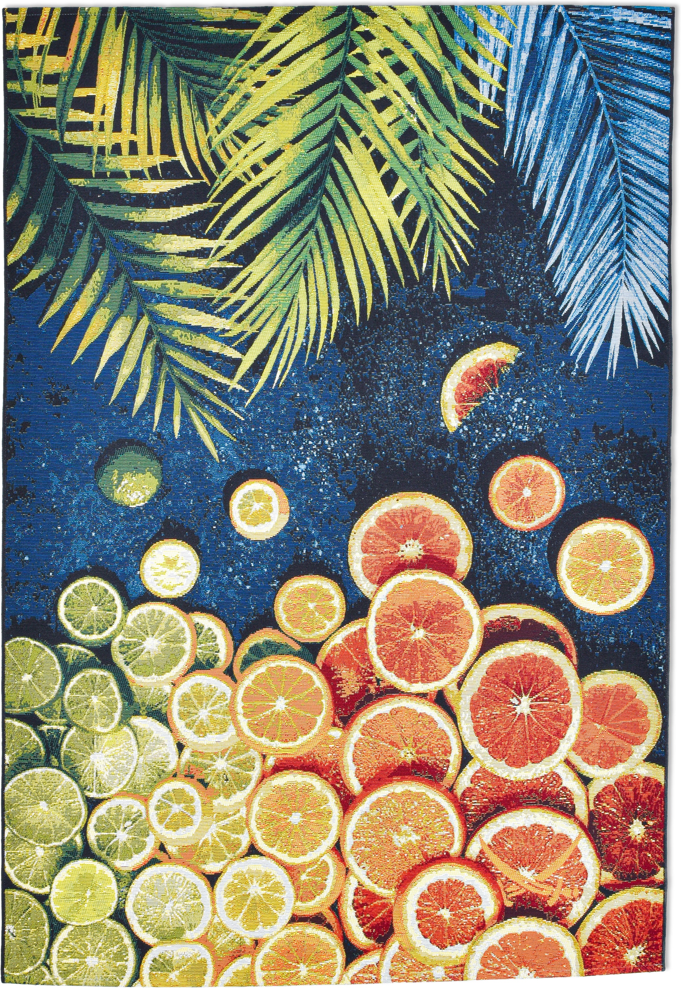 Sansibar Teppich »Rantum Beach 004« rechteckig 5 mm Höhe Flachgewebe, modernes Sommer Design, In- und Outdoor geeignet