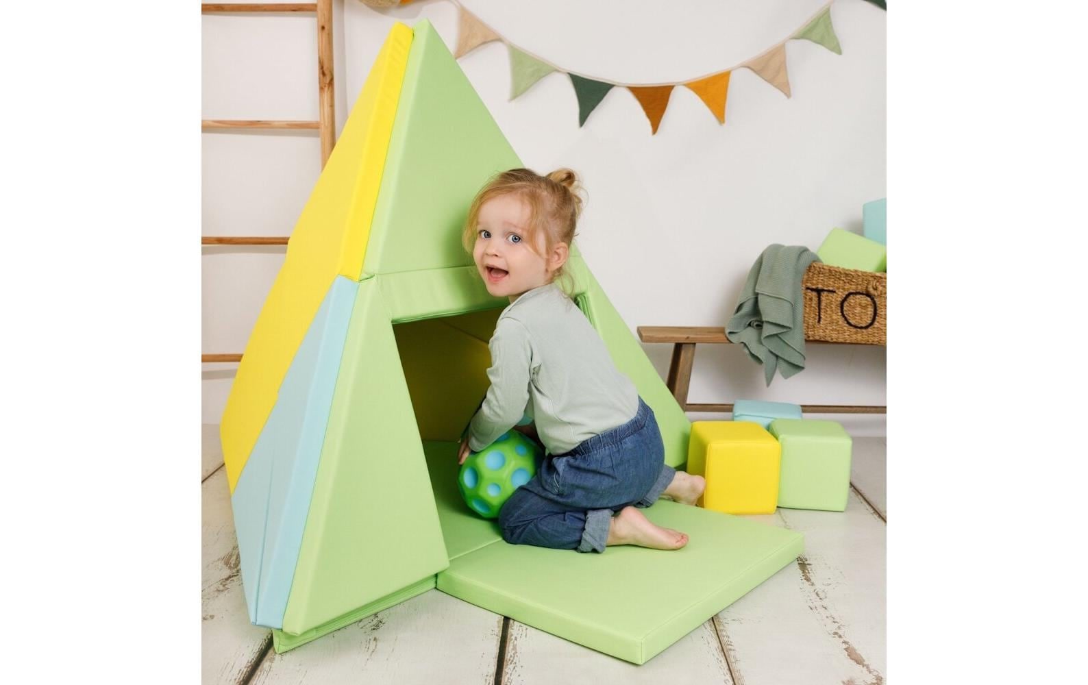 alldoro Spielmatte »3-in-1 faltbar zu Tipi-Zelt und Boot 182 x 105 cm«