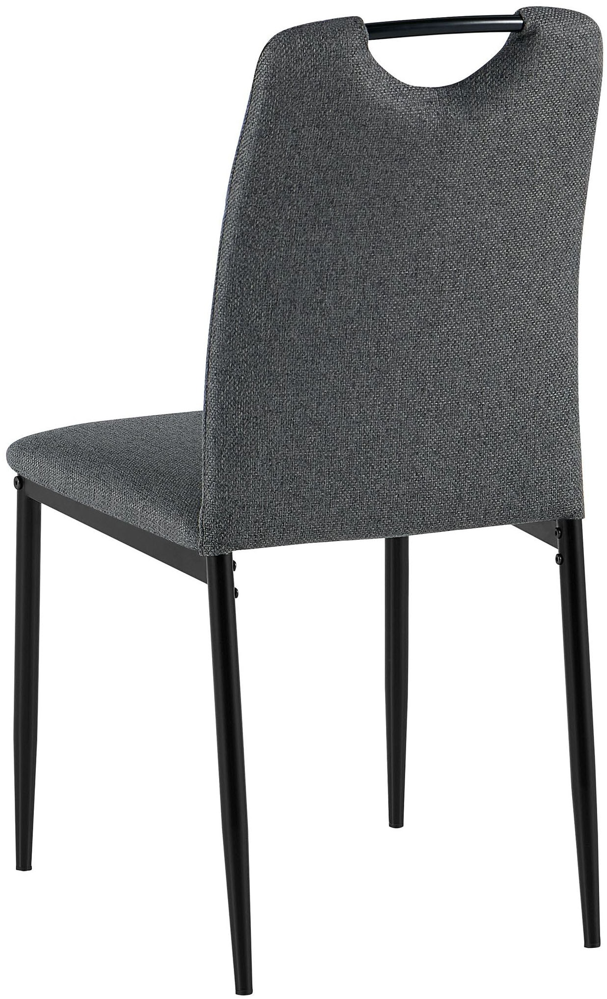 GOODproduct Chaise de salle à manger »Rom« (Ensemble) 2 cuisbequemer Stuhl mit hochwertigem Stoffbezug und Griff im Rücken
