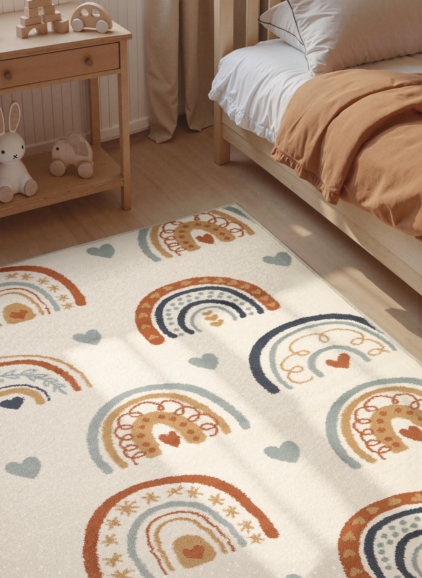 HANSE Home Tapis pour enfants »Bowie« Rectangulaire 10 mm Höhe facile d'entretien, doux, chambre d'enfant, tapis de jeu, sous-tapis de jeu