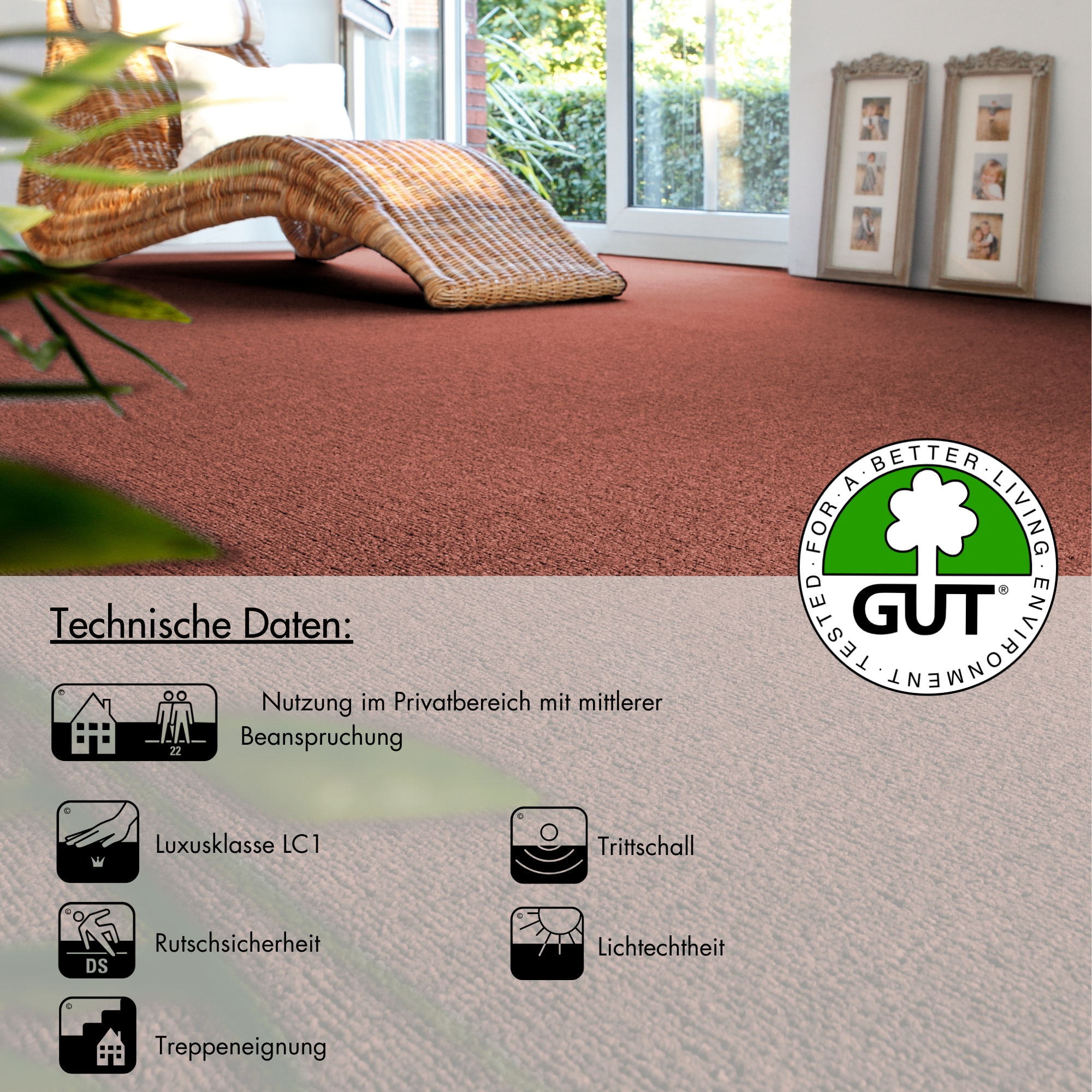 Andiamo Moquette »Rambo, Feinschlinge, Made in Netherlands« Rectangulaire 4,5 mm Höhe meliert, Breite 400 cm oder 500 cm, strapazierfähig & pflegeleicht