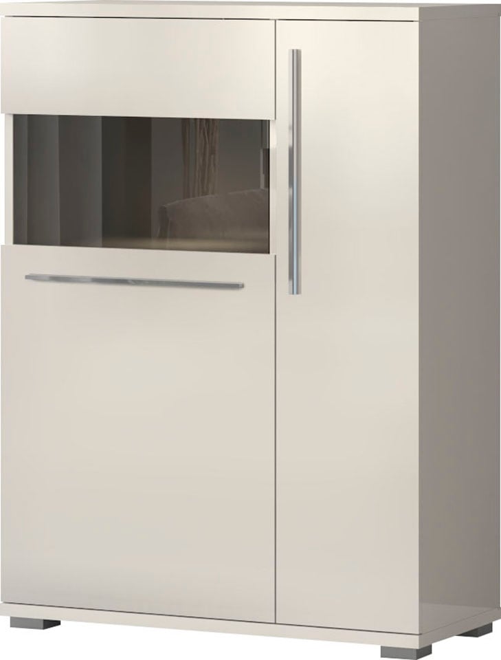 GOODproduct Highboard »Piano Vitrine« (H/B/T): 123/90/40,2cm,  UV lackiert, Soft-Close Funktion