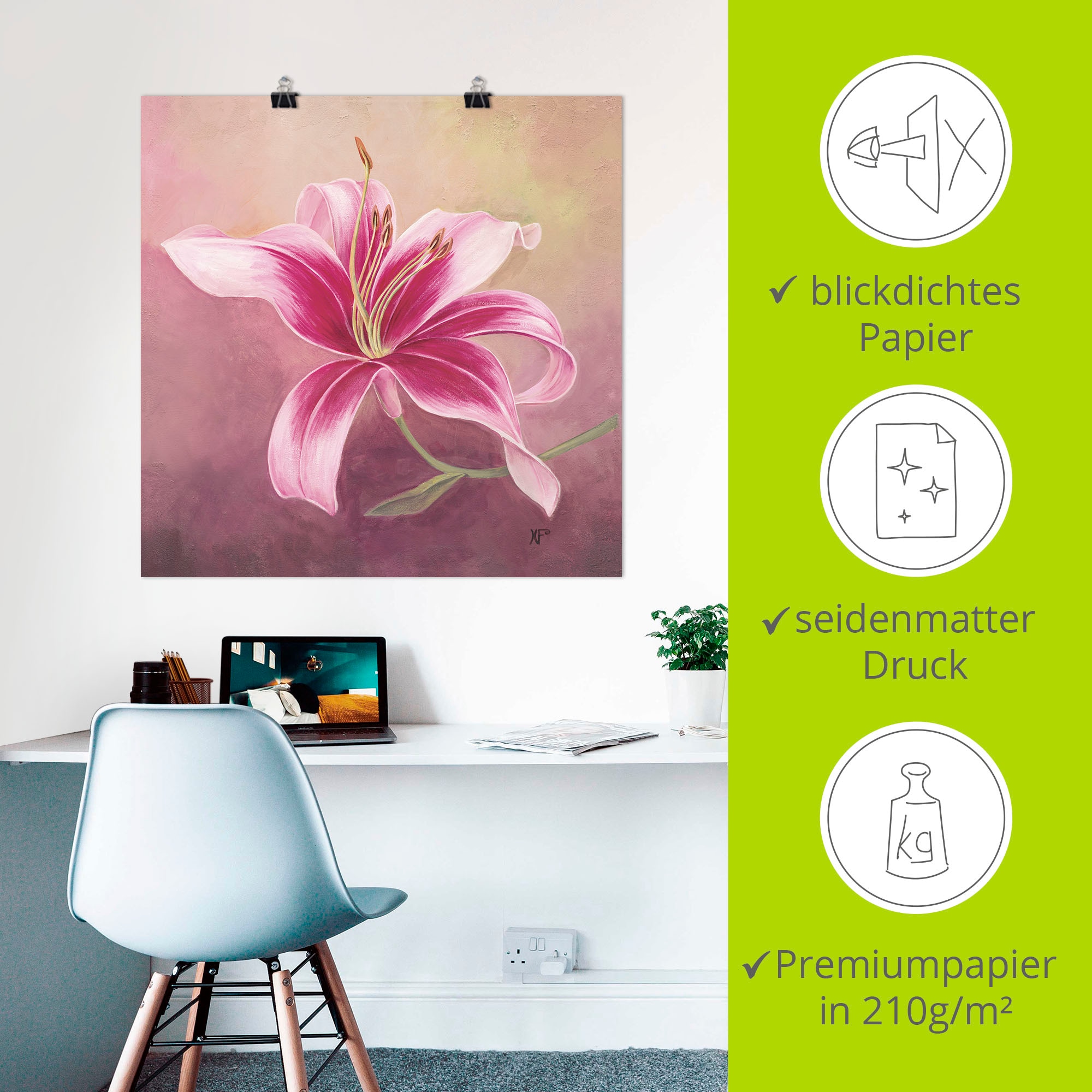 Artland Wandbild »Frühe Lilie« Blumen 1 Stk. tlg. als Leinwandbild, Poster in verschied. Grössen