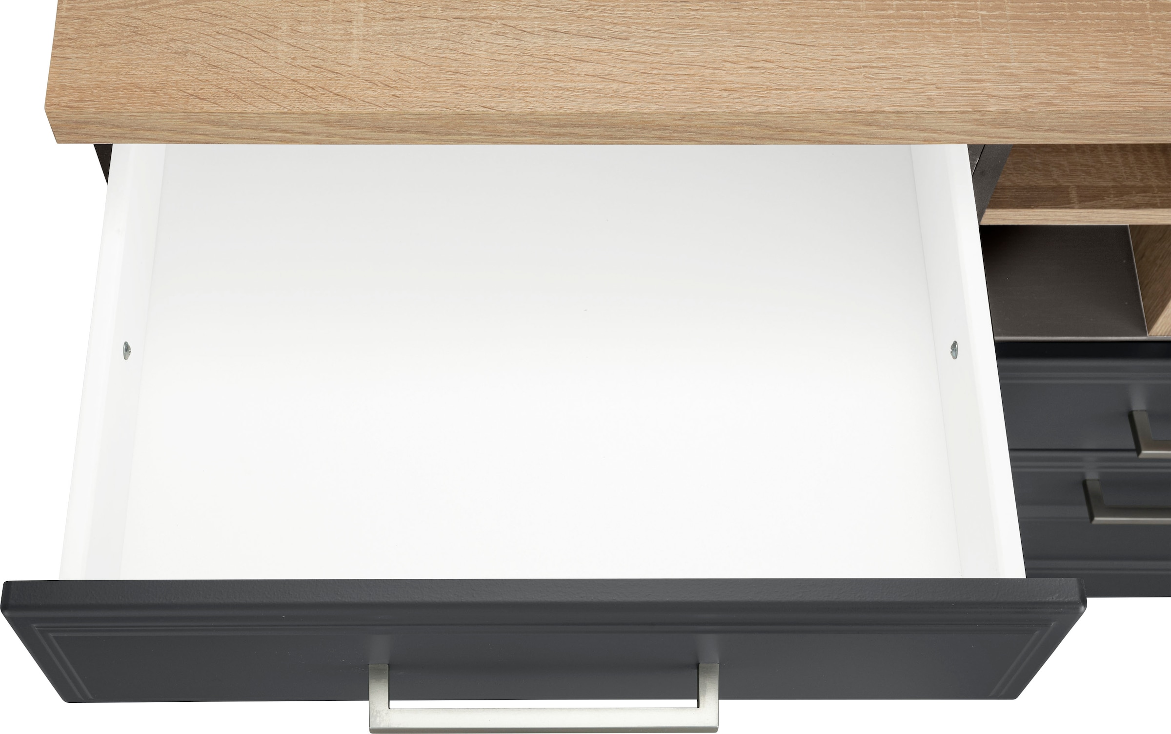KOCHSTATION Unterschrank »KS-Stockholm« 150 cm breit, hochwertige MDF-Fronten mit Fräsung, viel Stauraum