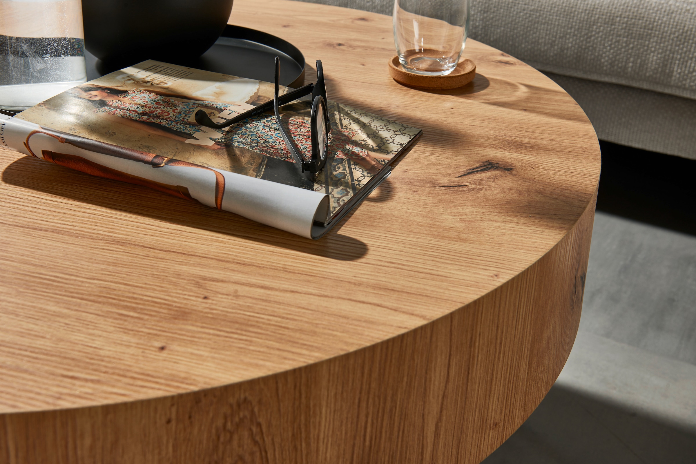 Stolkom Couchtisch »Antonia Couchtisch Ø/H 80x42 cm« 1 Stk. tlg. Durchmesser 80, 4-Fuss Metallgestell