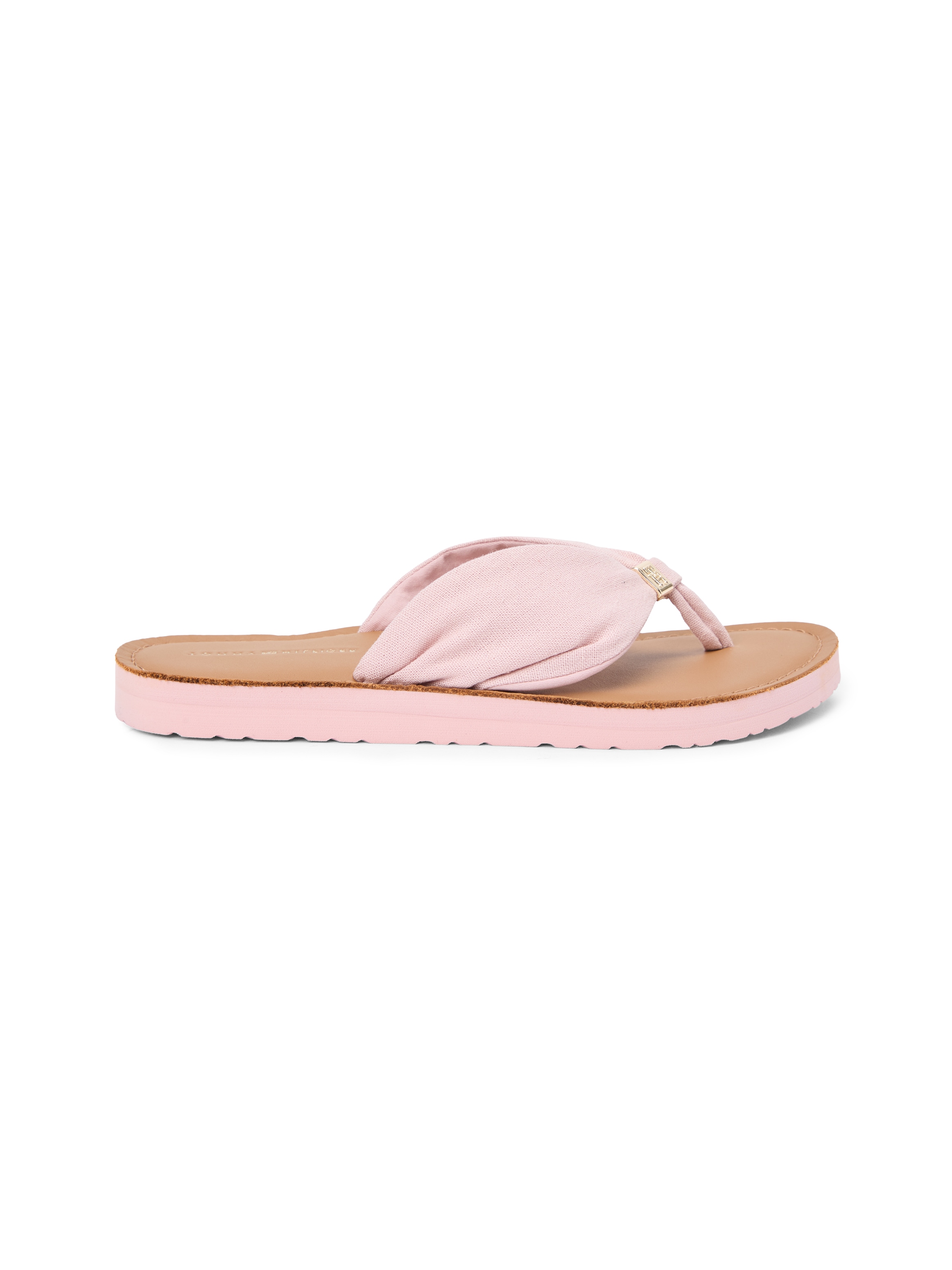 Tommy Hilfiger Séparateur d'orteils »TH LTR FOOTBED SUMMER SANDAL«  Chaussure d'été, chaussure de plage, Dianette, plate avec emblème logo