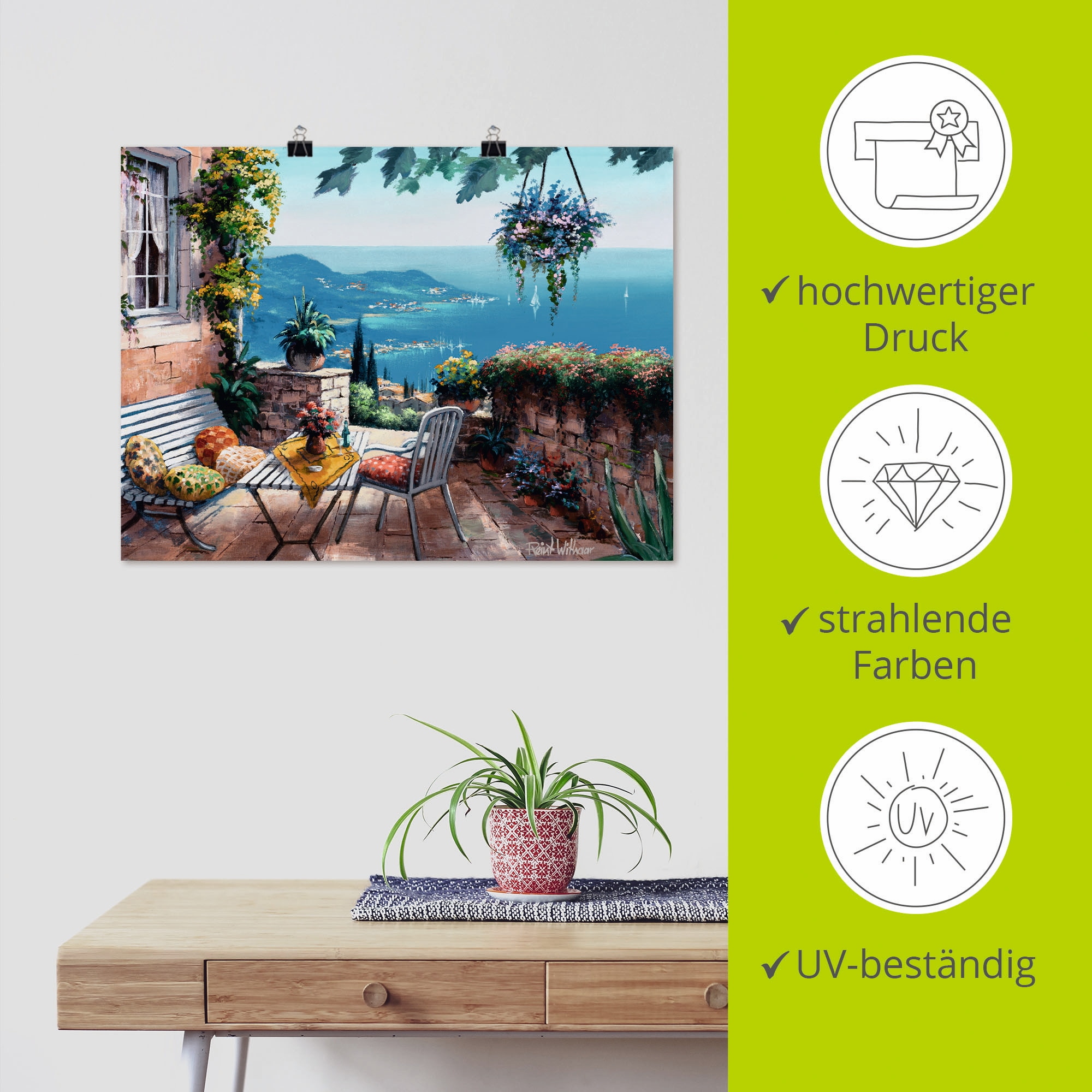 Artland Wandbild »Zeiten der Ruhe« Garten 1 Stk. tlg. als Leinwandbild, Poster in verschied. Grössen