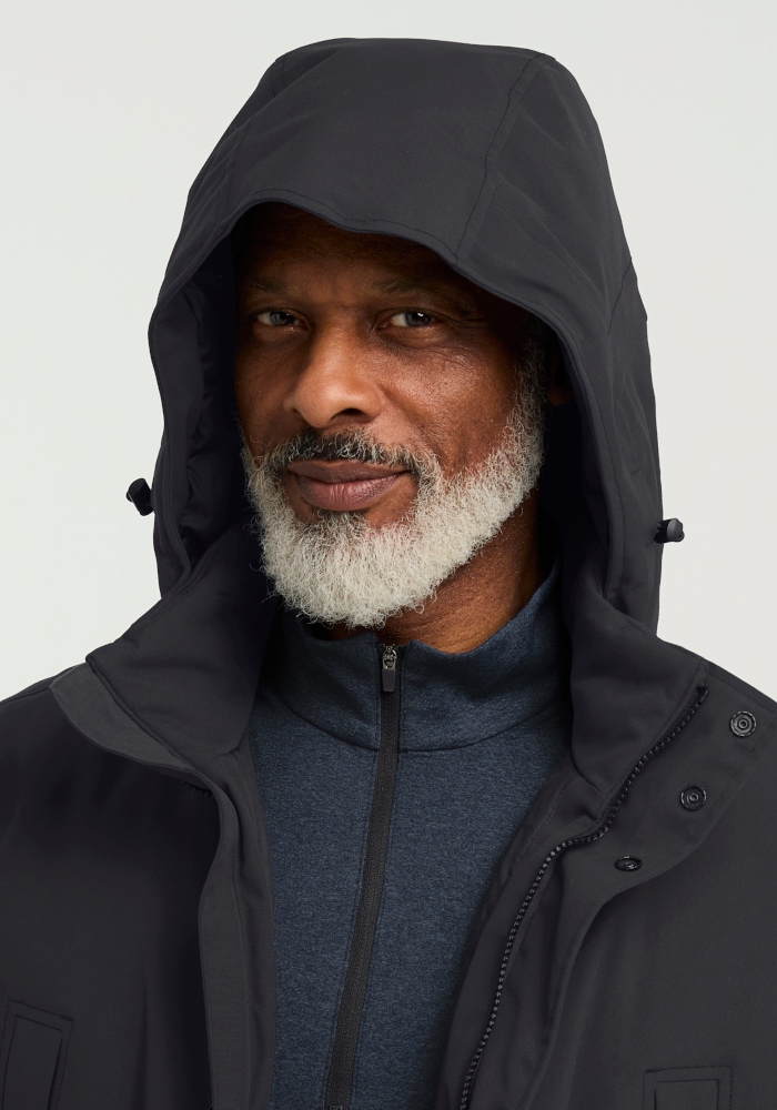 Jack Wolfskin Parka fonctionnelle »CANYON SHIELD PARKA M« pour l'hiver, respirant, coupe-vent, avec capuche amovible