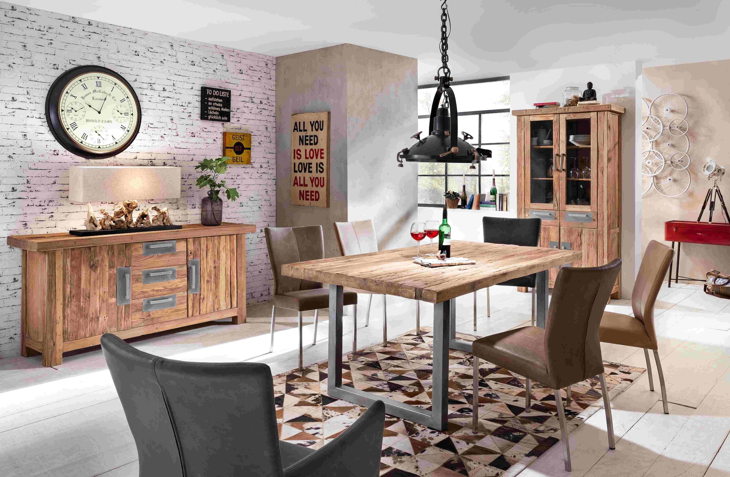 SIT Plateau de table »Pordenone aus recyceltem Teakholz – Natur – Unikat« 1 cuis tlg. Plateau de table doublé avec épaisseur marquée de 50 mm