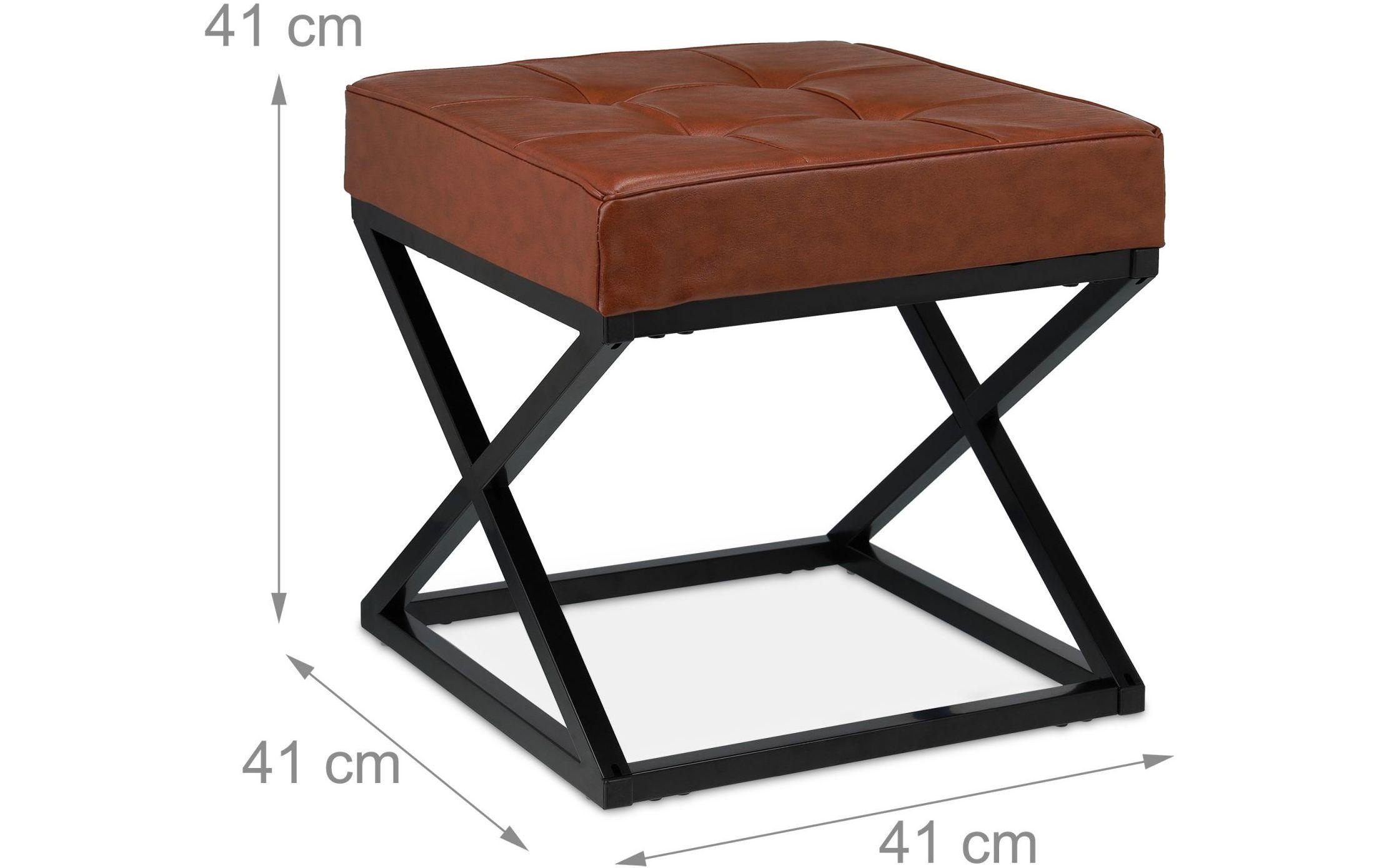 relaxdays Hocker »Braun/Schwarz«