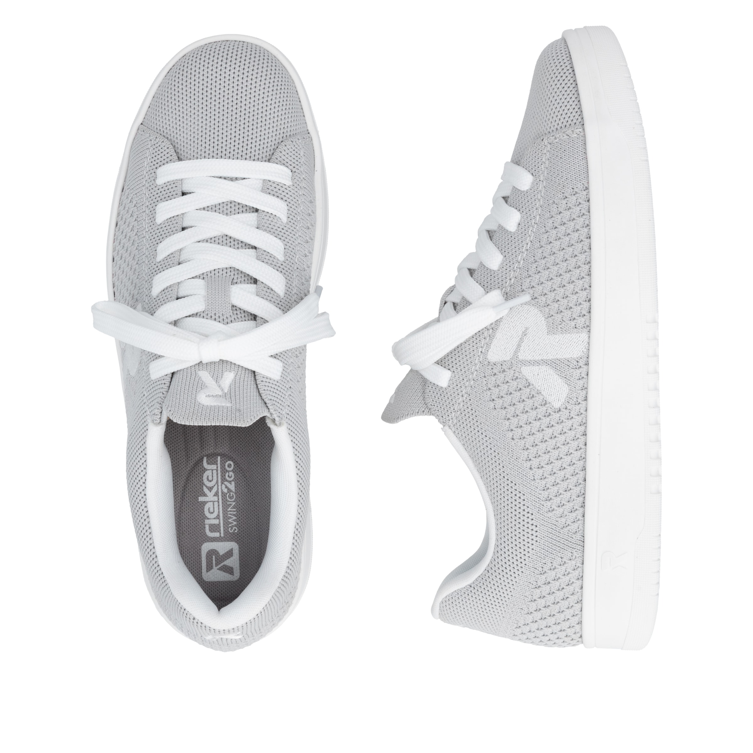 RIEKER Sport Baskets à plateforme  Sneaker slip-on, chaussure basse, sneaker décontracté avec laçage appliqué