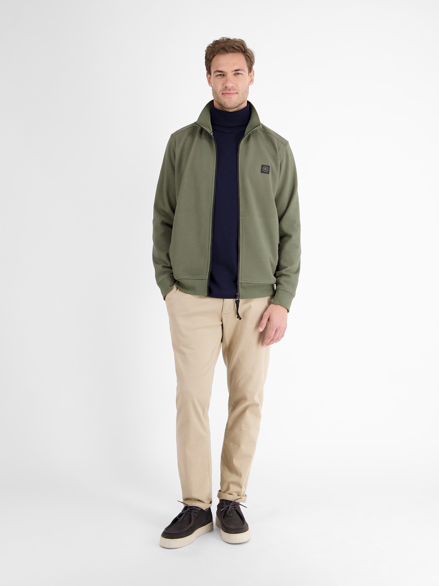 LERROS Veste sweat »LERROS Herren Sweatjacke in sportiver Struktur«