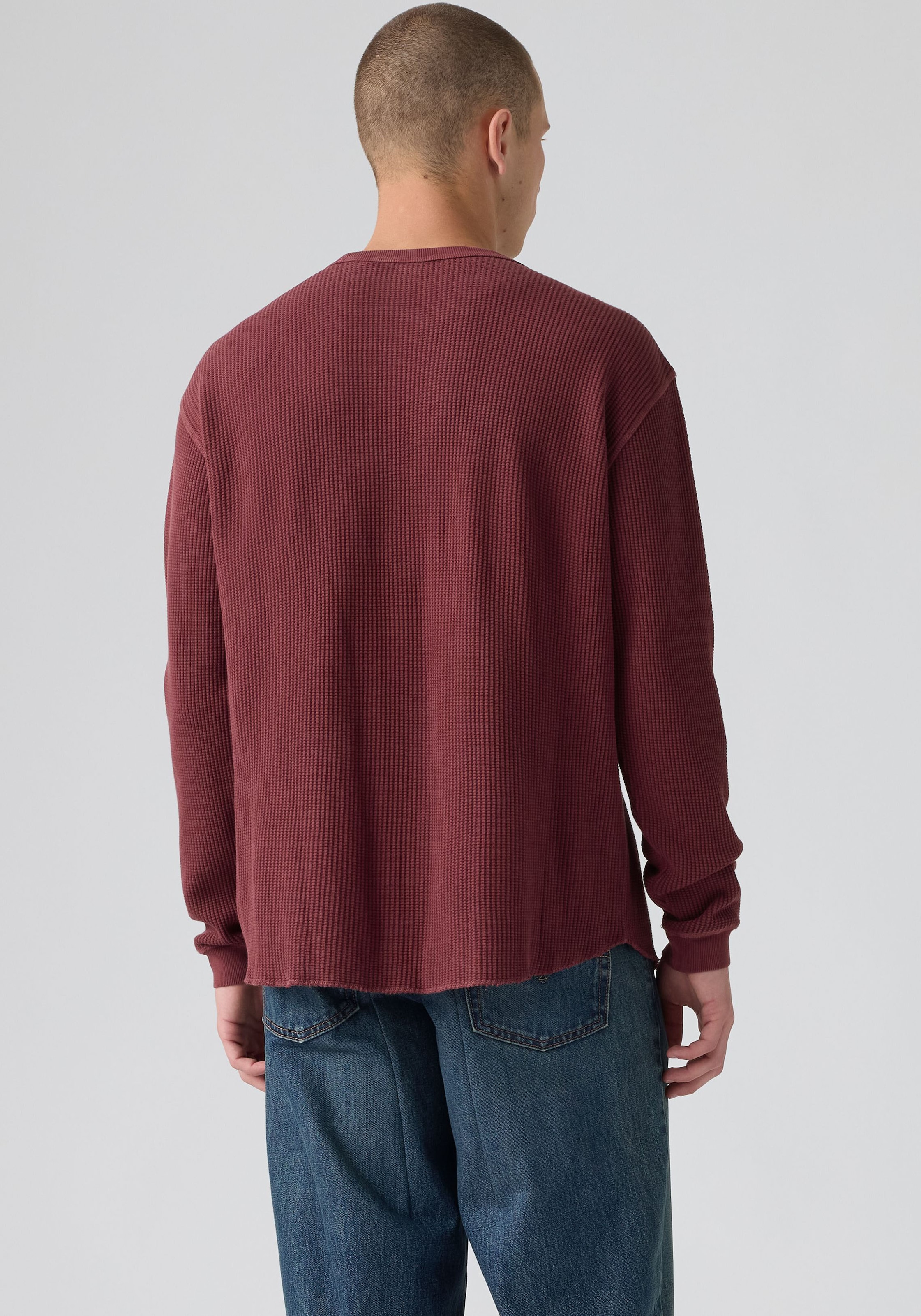Levi's® T-shirt à manches longues motif en nid d'abeille