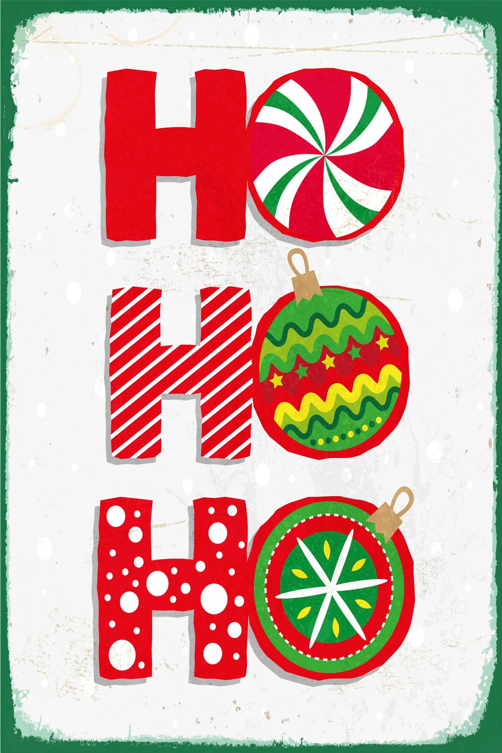 queence Metallbild »Ho Ho Ho« Schriftzug | Schriftzüge | Weihnachten 1 Stk. tlg. Stahlschilder