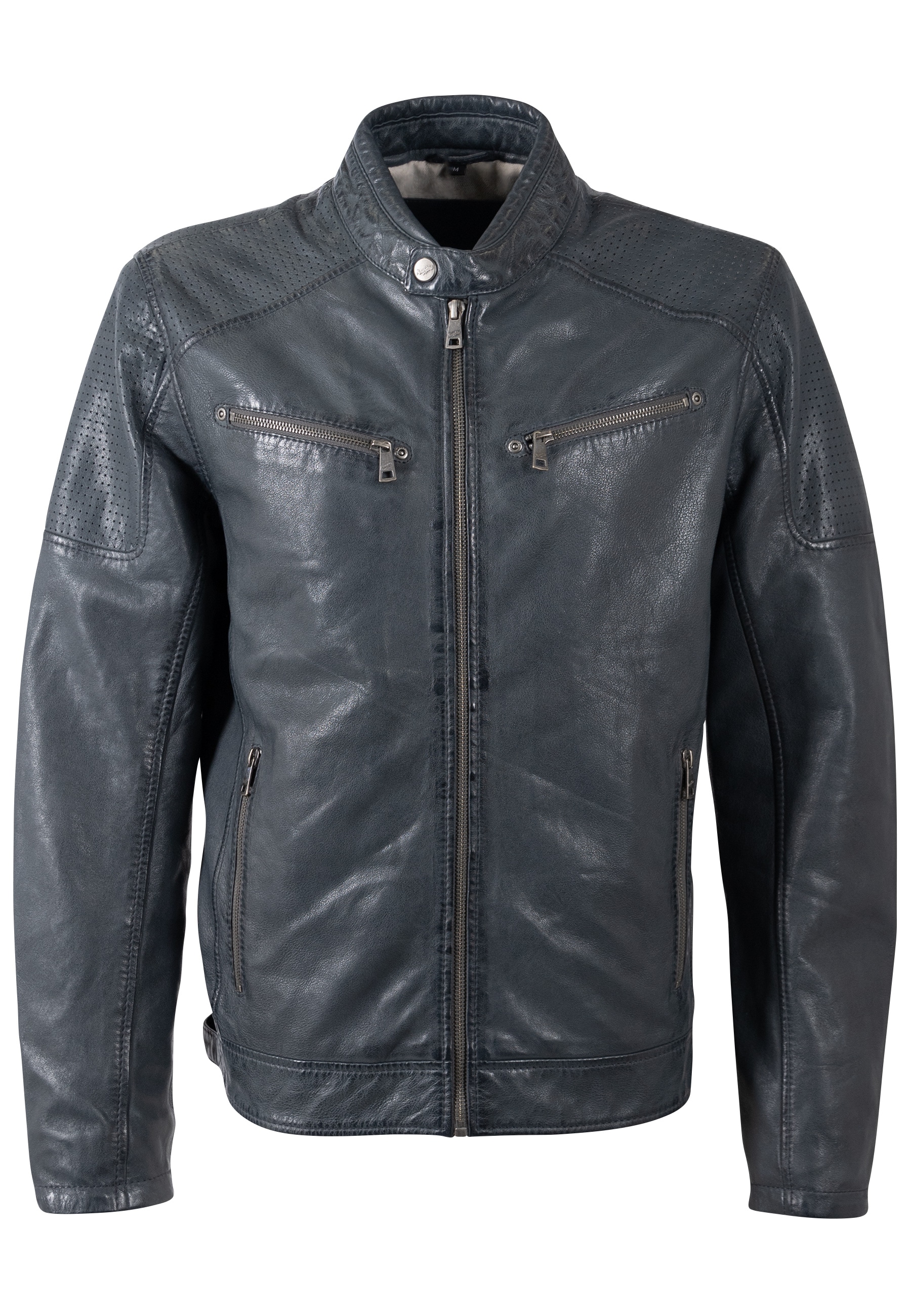 Mauritius Lederjacke »MMBroum« mit Bikerkragen