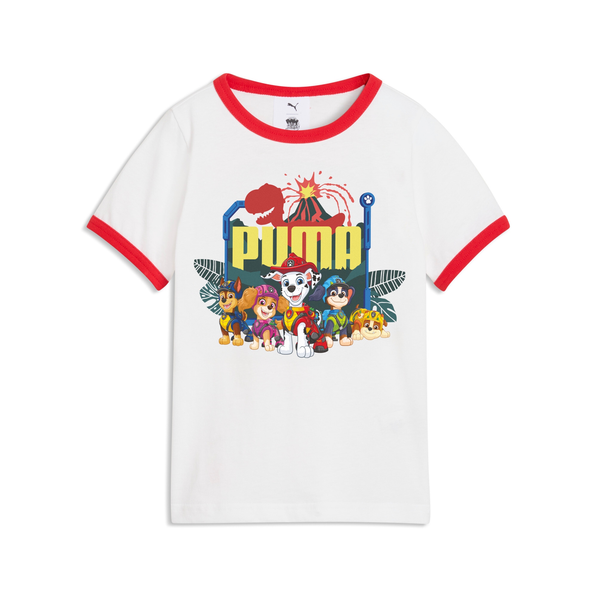 PUMA T-shirt »X PAW PATROL RINGER TEE« Regular Fit, manches courtes, pour enfants, col rond