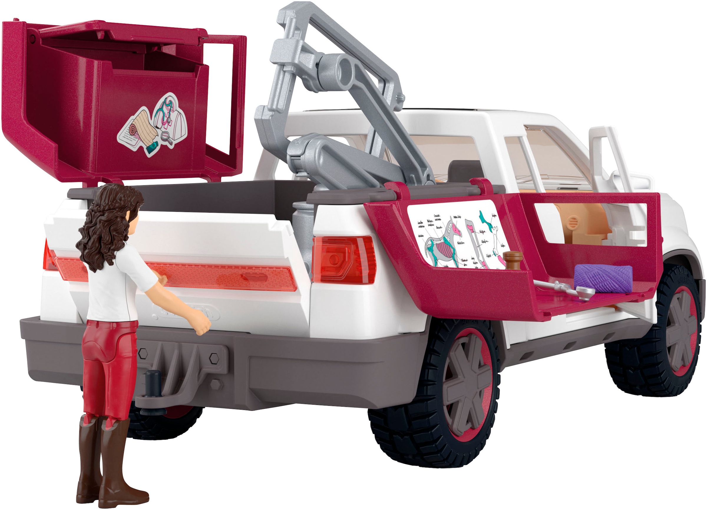 Schleich® Voiture-jouet »HORSE CLUB, Mobile Tierärztin mit Anhänger (42704)« Made in Europe