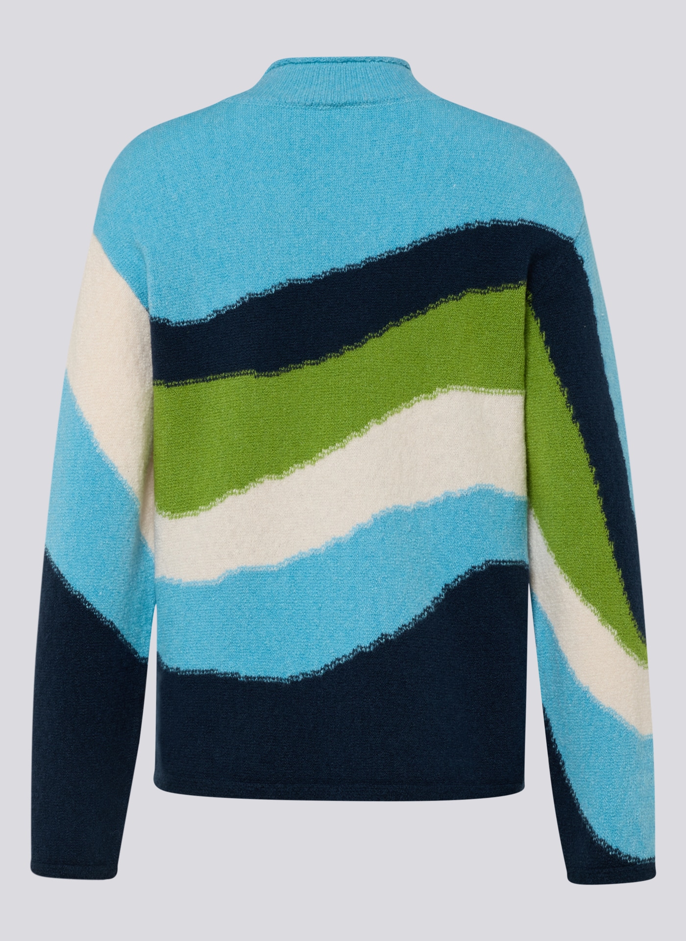 Rabe Pull en tricot im Colorblocking-Look - gestreift