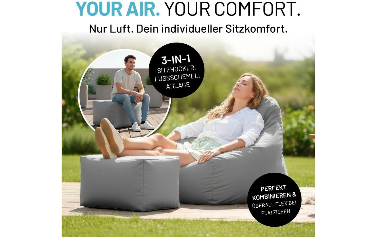 Lumaland Sitzsack »In-& Outdoor 60 x 45 x 35 cm«