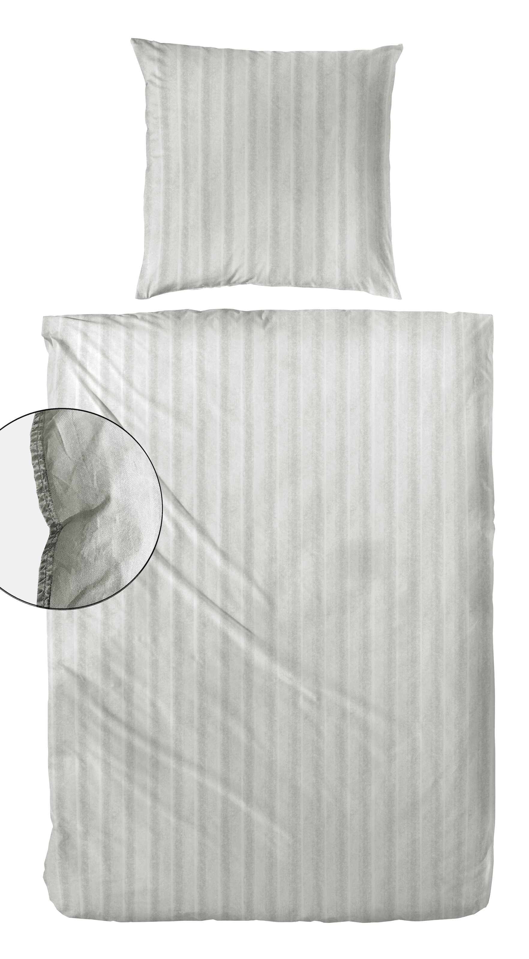 Primera Bettwäsche »Stone-Washed Style« 2 Stk. Bettwäsche mit Streifen aus 100 % Baumwolle, ab Gr. 135x200 cm