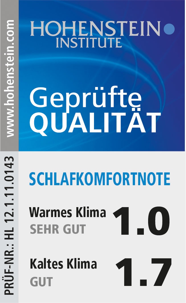 Haeussling Daunenbettdecke »Swiss Royal, Bettdecken für Sommer und Winter, Ganzjahresdecke, Decke« leicht Füllung 90Daunen10Federn 1 Stk. tlg. Bettdecke 135x200 cm, 155x220 cm & weitere Grössen, Made in Germany
