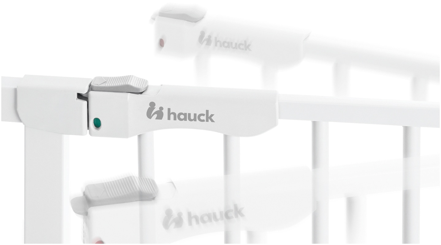Hauck Türschutzgitter »Clear Step Autoclose 2 Set inklusive Verlängerung 21 cm, White« auch als Treppenschutzgitter verwendbar; 96-101 cm; flacher Durchgang