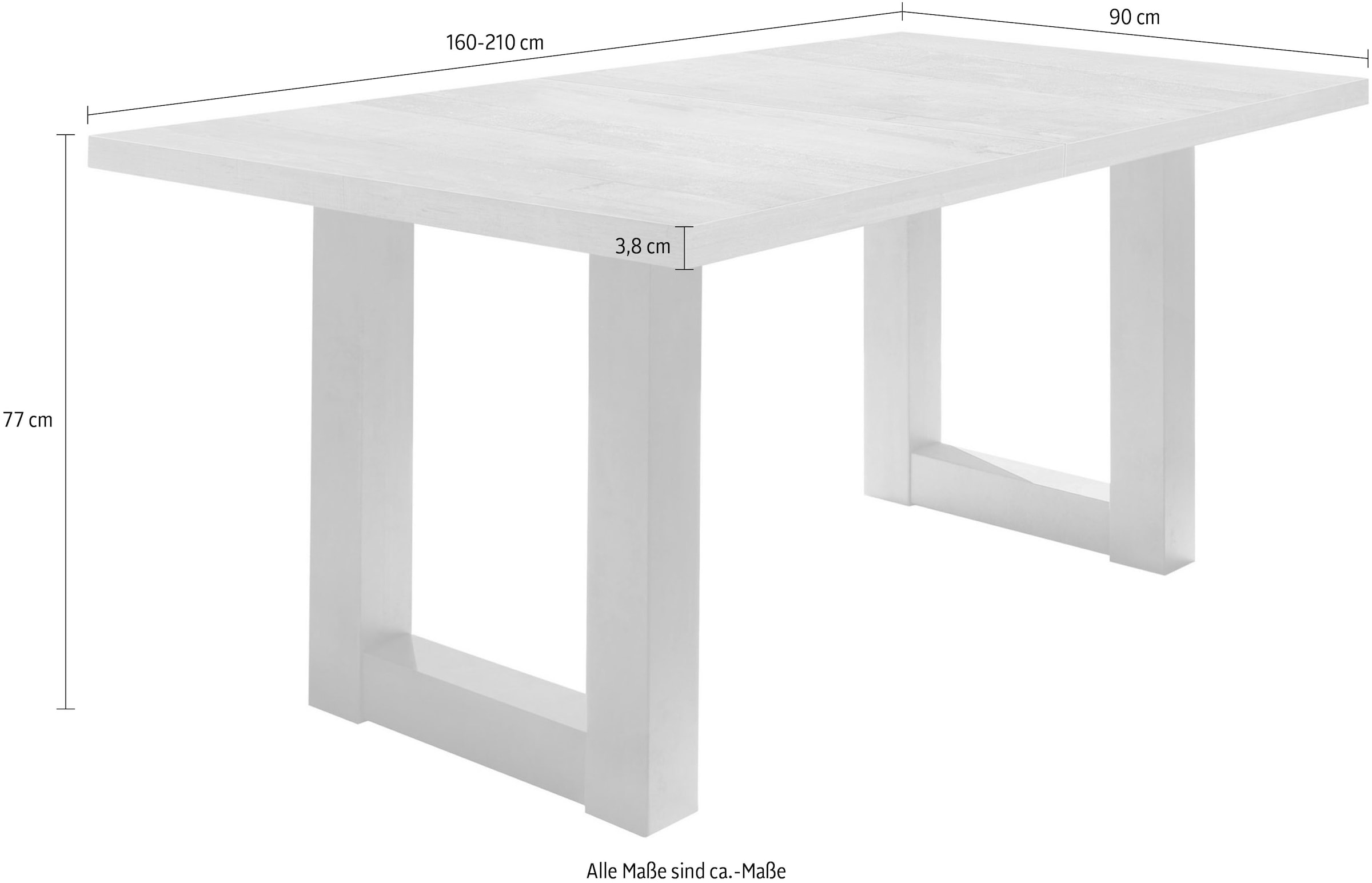 Mäusbacher Esstisch »Mister« OTTOs Choice,  mit Auszug (160-210 cm), Gestell in U-Form