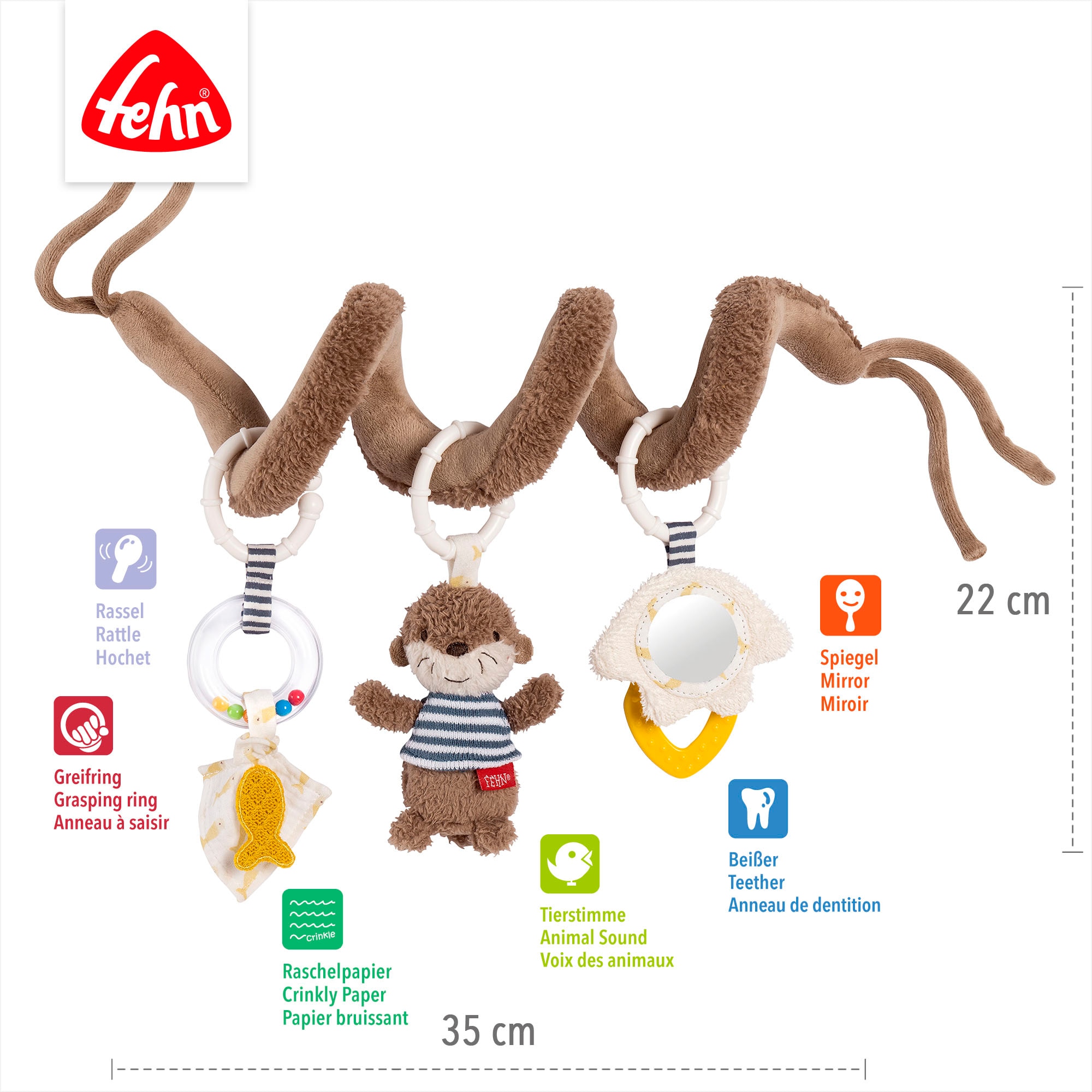 Fehn Greifspielzeug »Otter Theo, Activity-Spirale Otter«