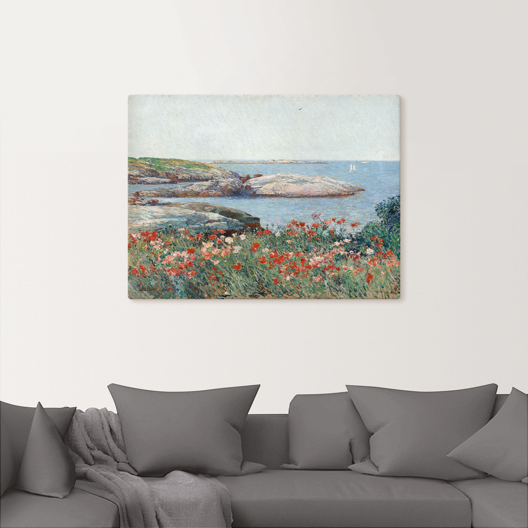 Artland Leinwandbild »Poppy, Isles of Shoals. 1891« Meer Bilder 1 Stk. tlg. auf Holzrahmen gespannt