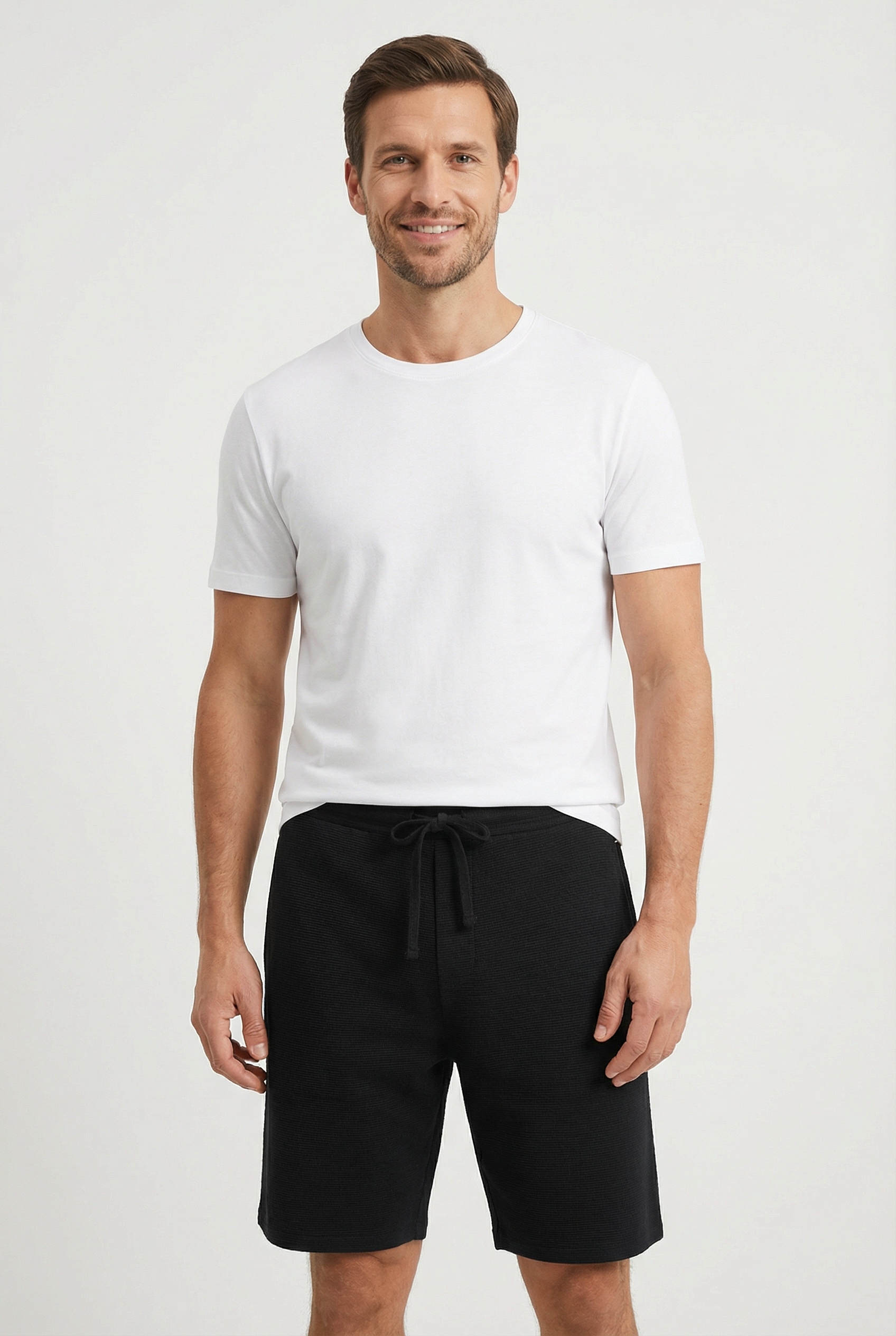 BOSS Shorts  mit elastischem Bund, in Ripp-Qualität