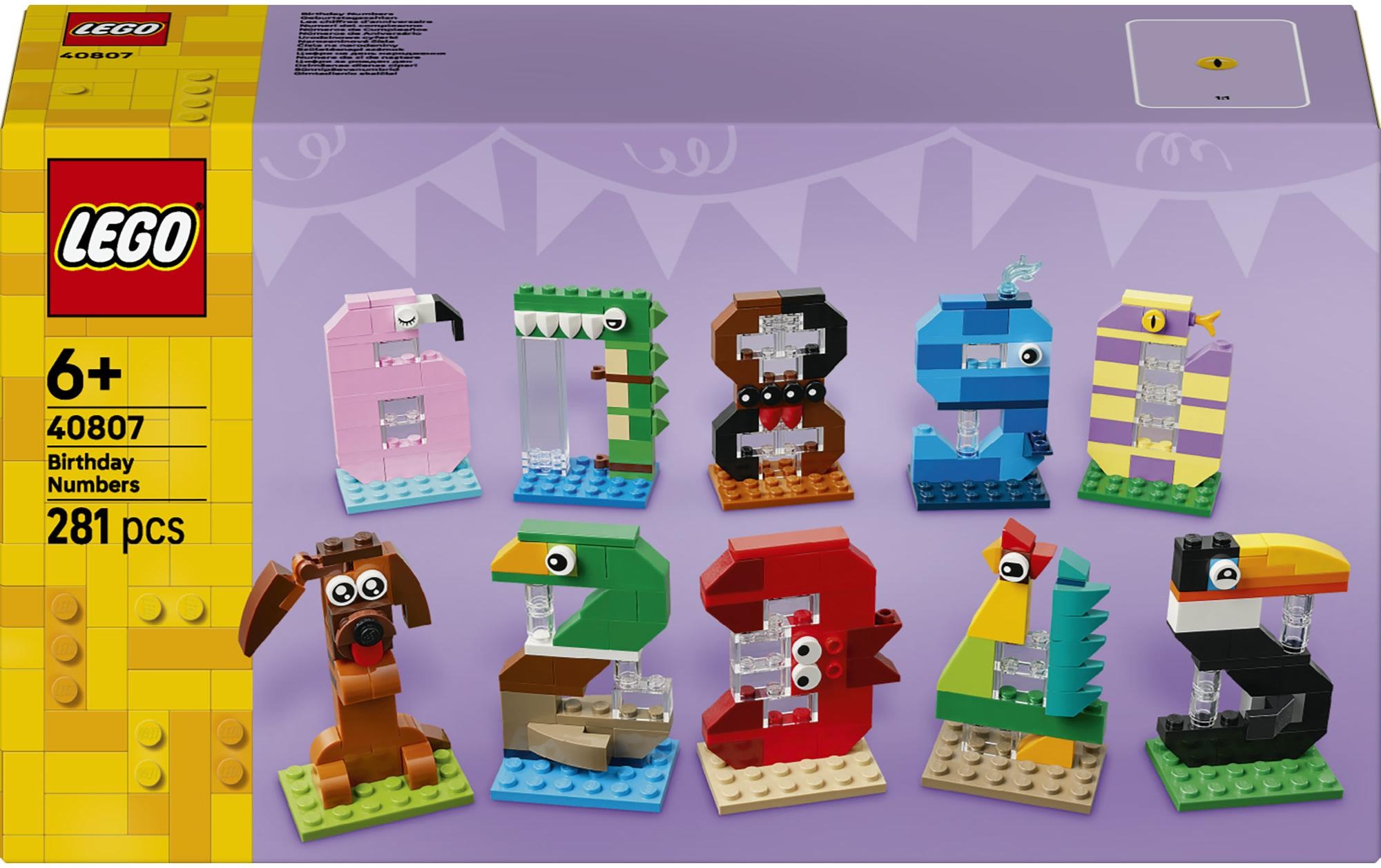 LEGO® Konstruktionsspielsteine »Geburtstagszahlen (40807), LEGO Iconic« Made in Europe
