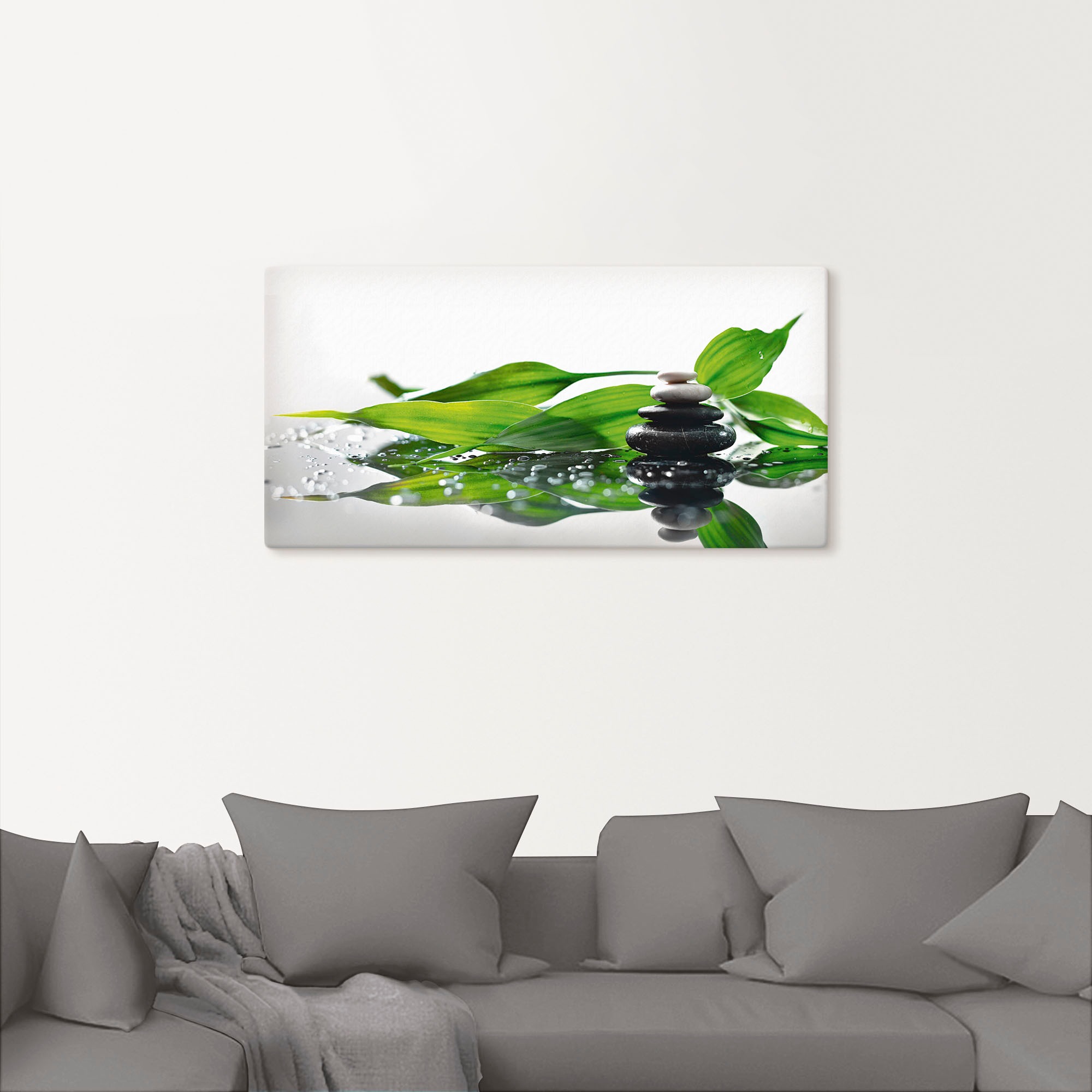 Artland Leinwandbild »Spa mit Steinen und Bambus« Zen 1 Stk. tlg. auf Holzrahmen gespannt